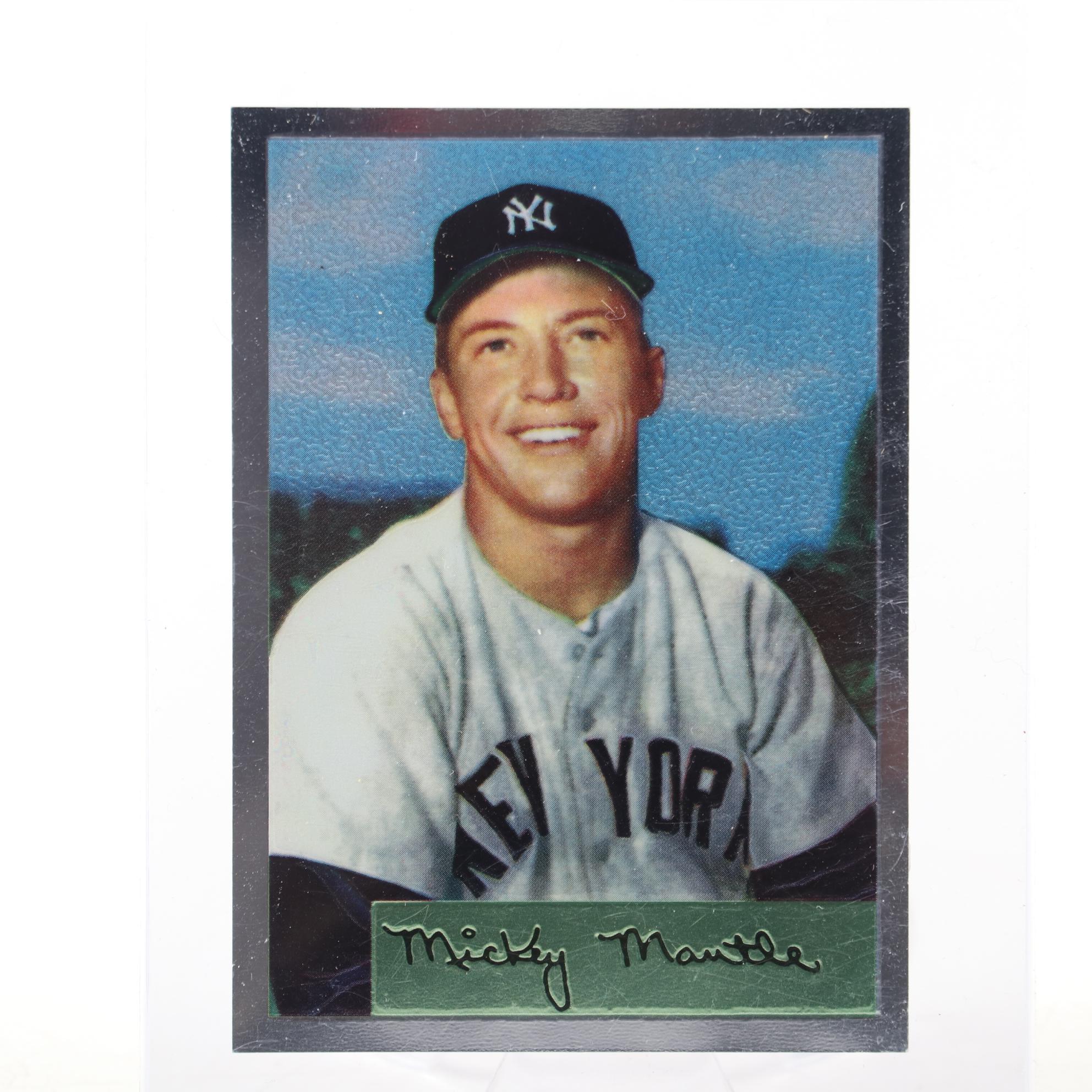 Topps Mickey Mantle Refractor Reprint Commemorative Card Set, 1996