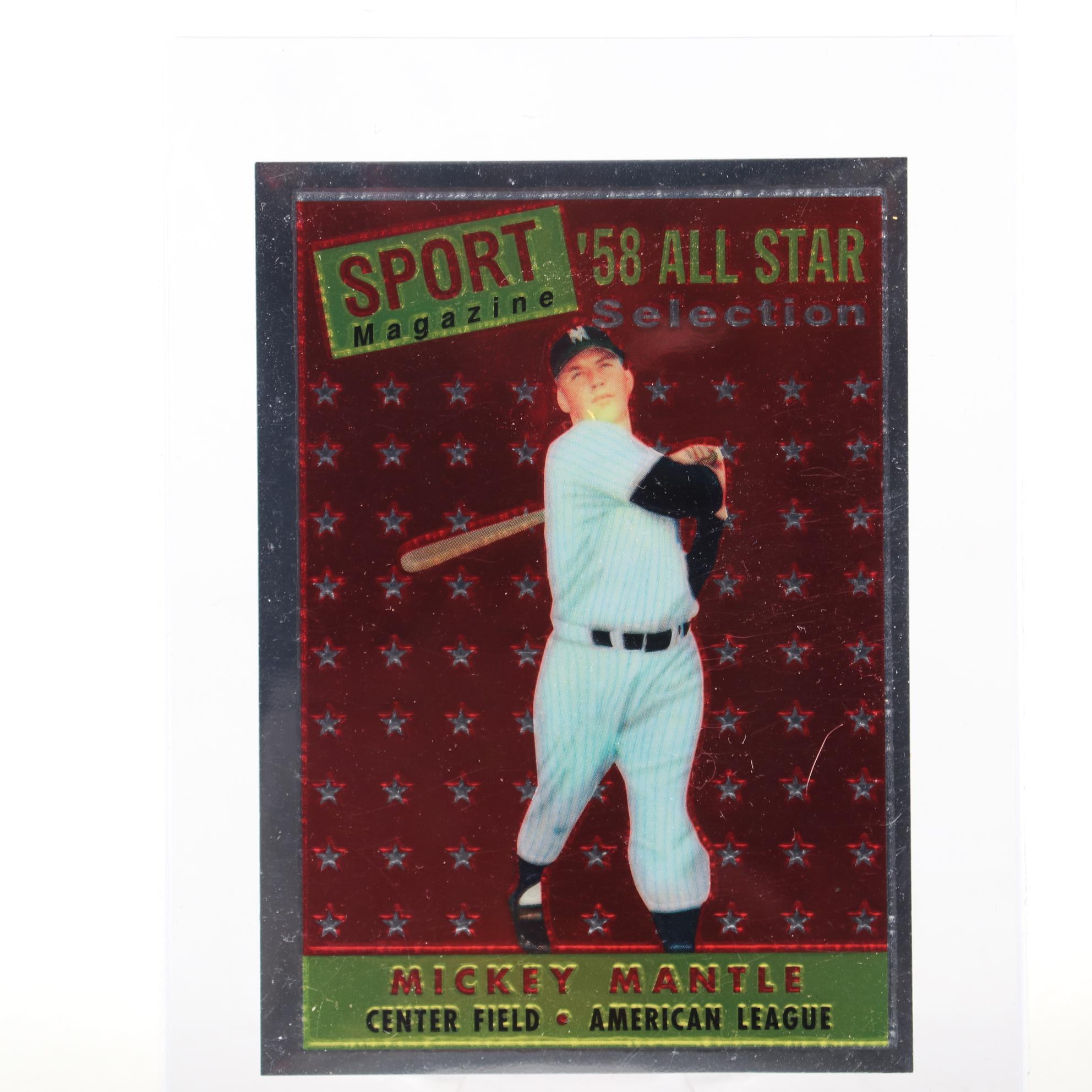 Topps Mickey Mantle Refractor Reprint Commemorative Card Set, 1996