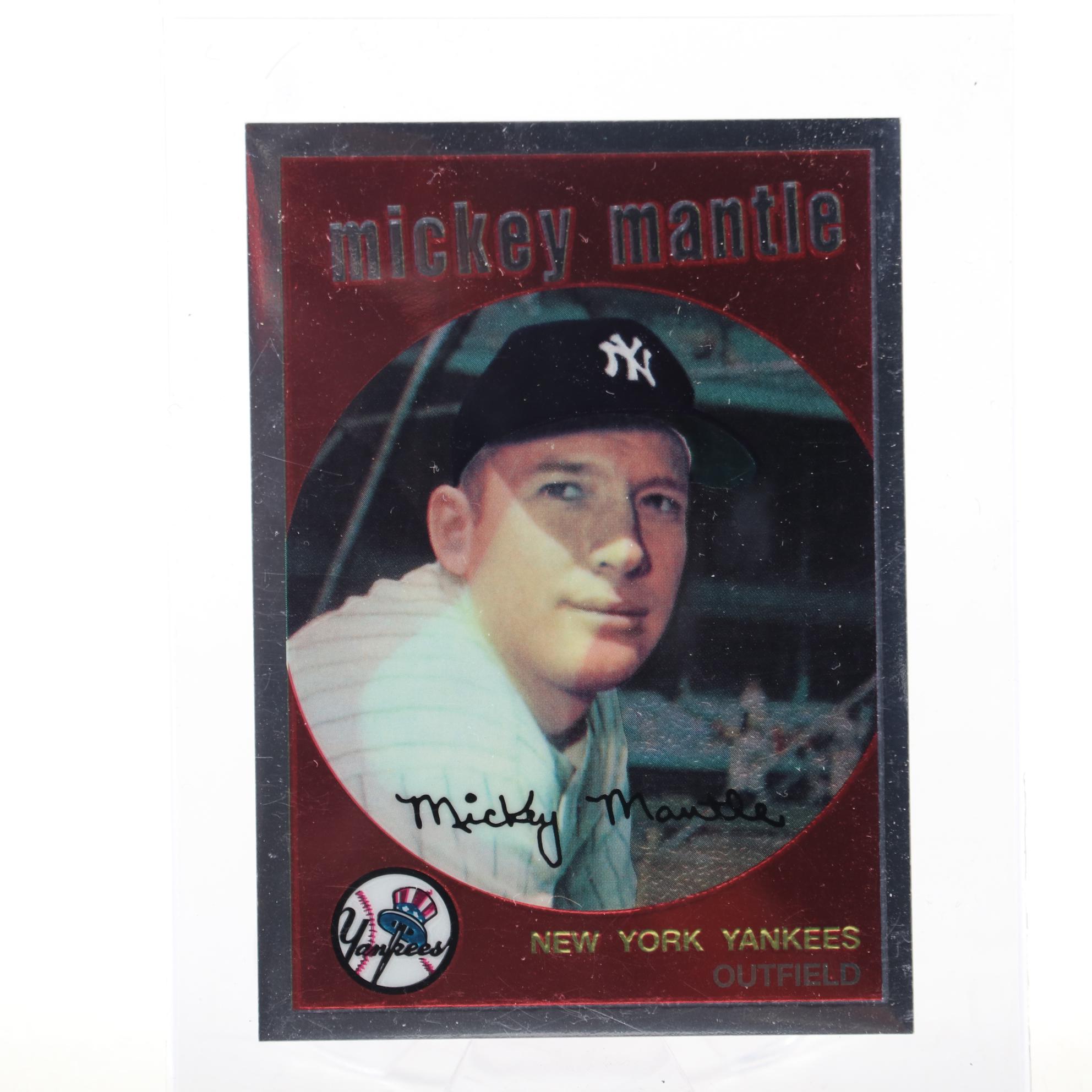 Topps Mickey Mantle Refractor Reprint Commemorative Card Set, 1996