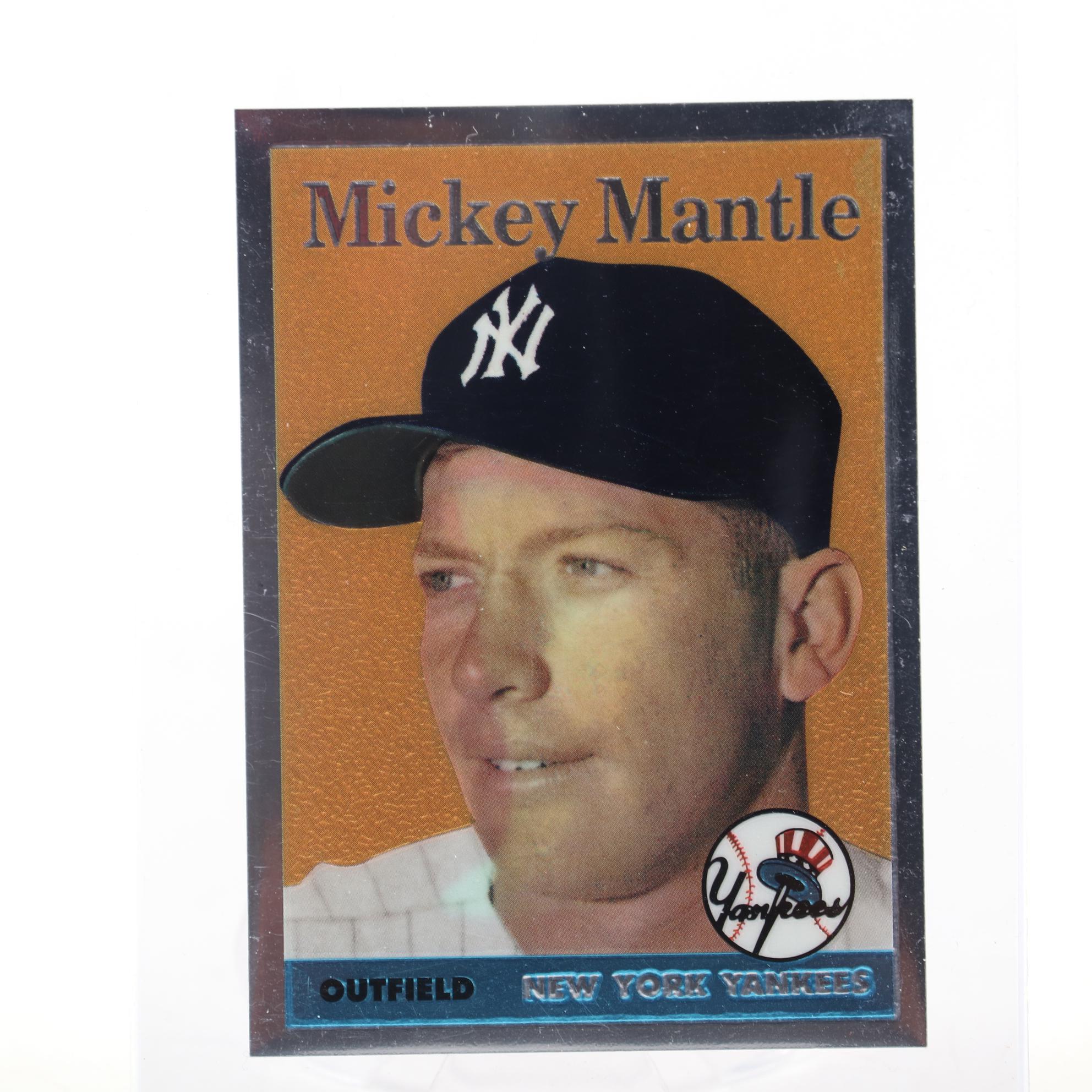 Topps Mickey Mantle Refractor Reprint Commemorative Card Set, 1996