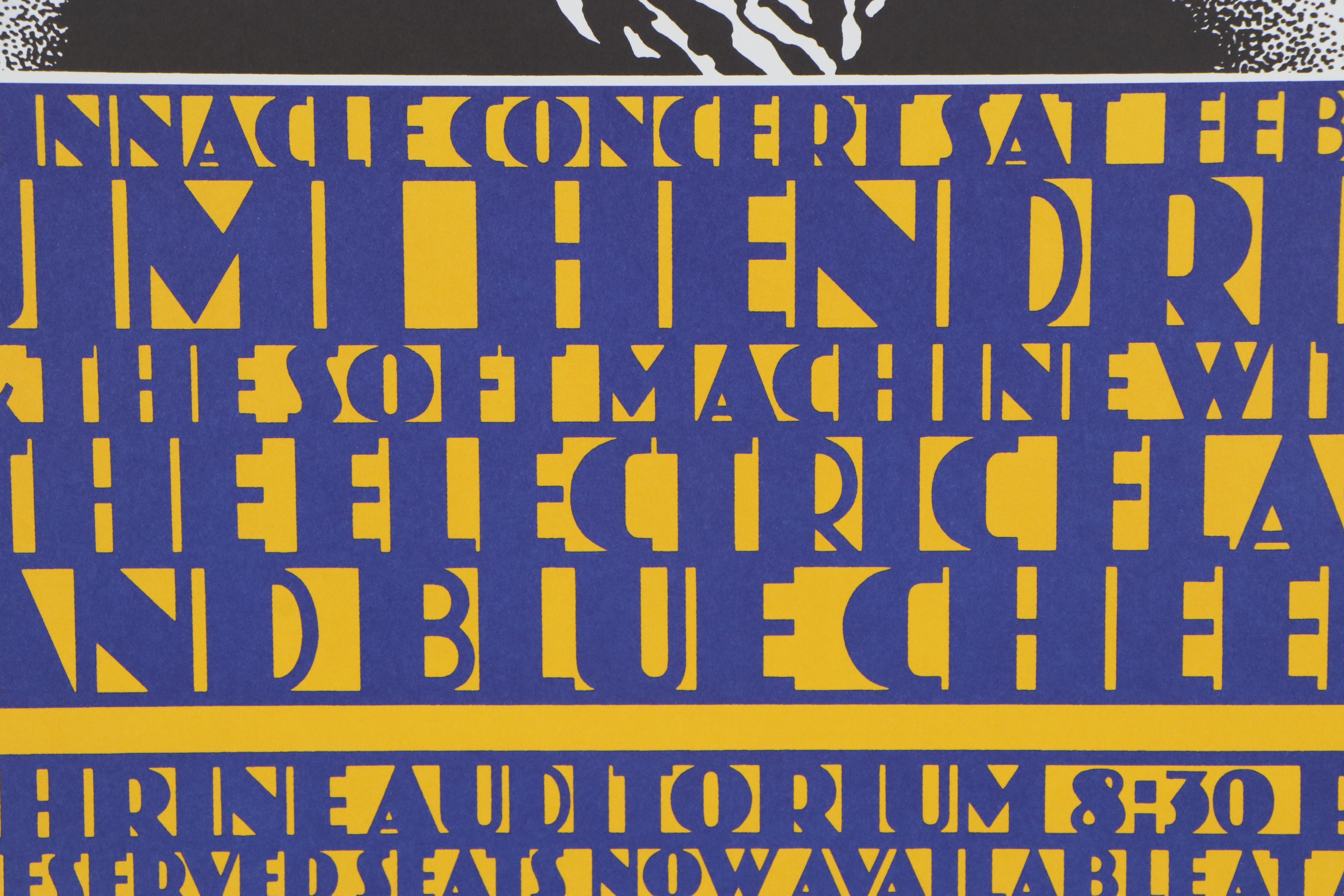 John Van Hamersveld Lithograph "Jimi Hendrix Shine Auditorium 1986," 2004