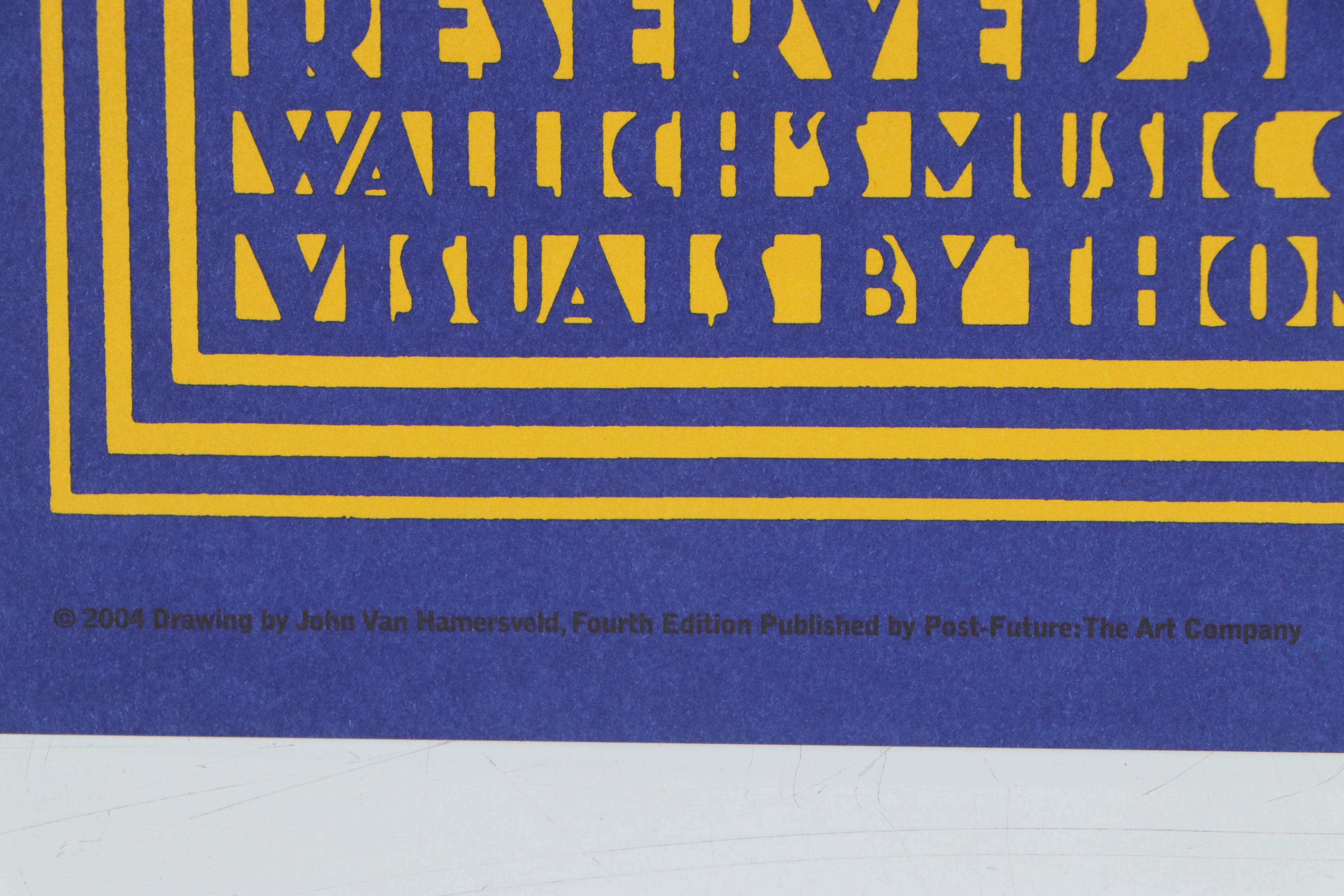 John Van Hamersveld Lithograph "Jimi Hendrix Shine Auditorium 1986," 2004