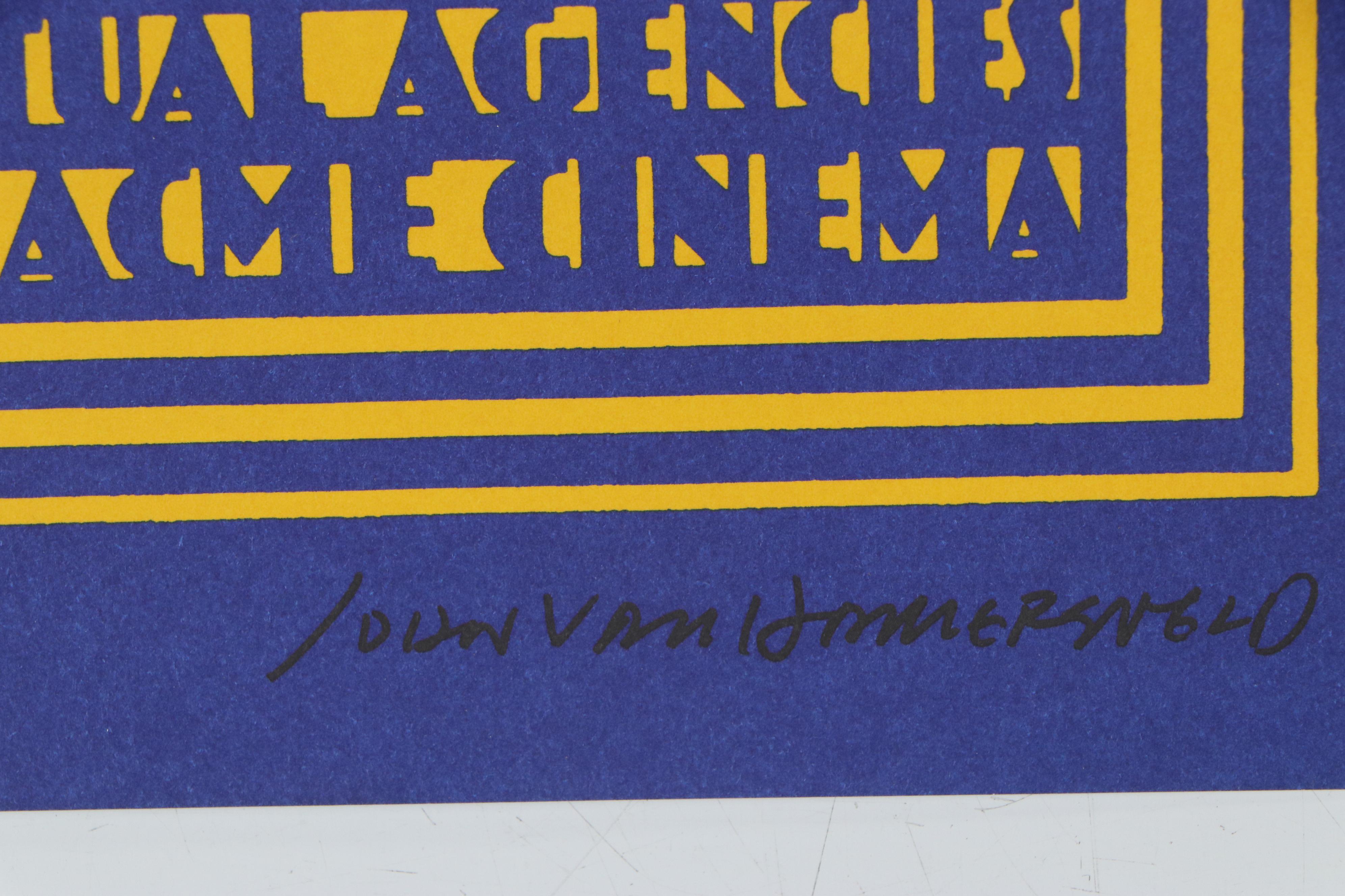 John Van Hamersveld Lithograph "Jimi Hendrix Shine Auditorium 1986," 2004