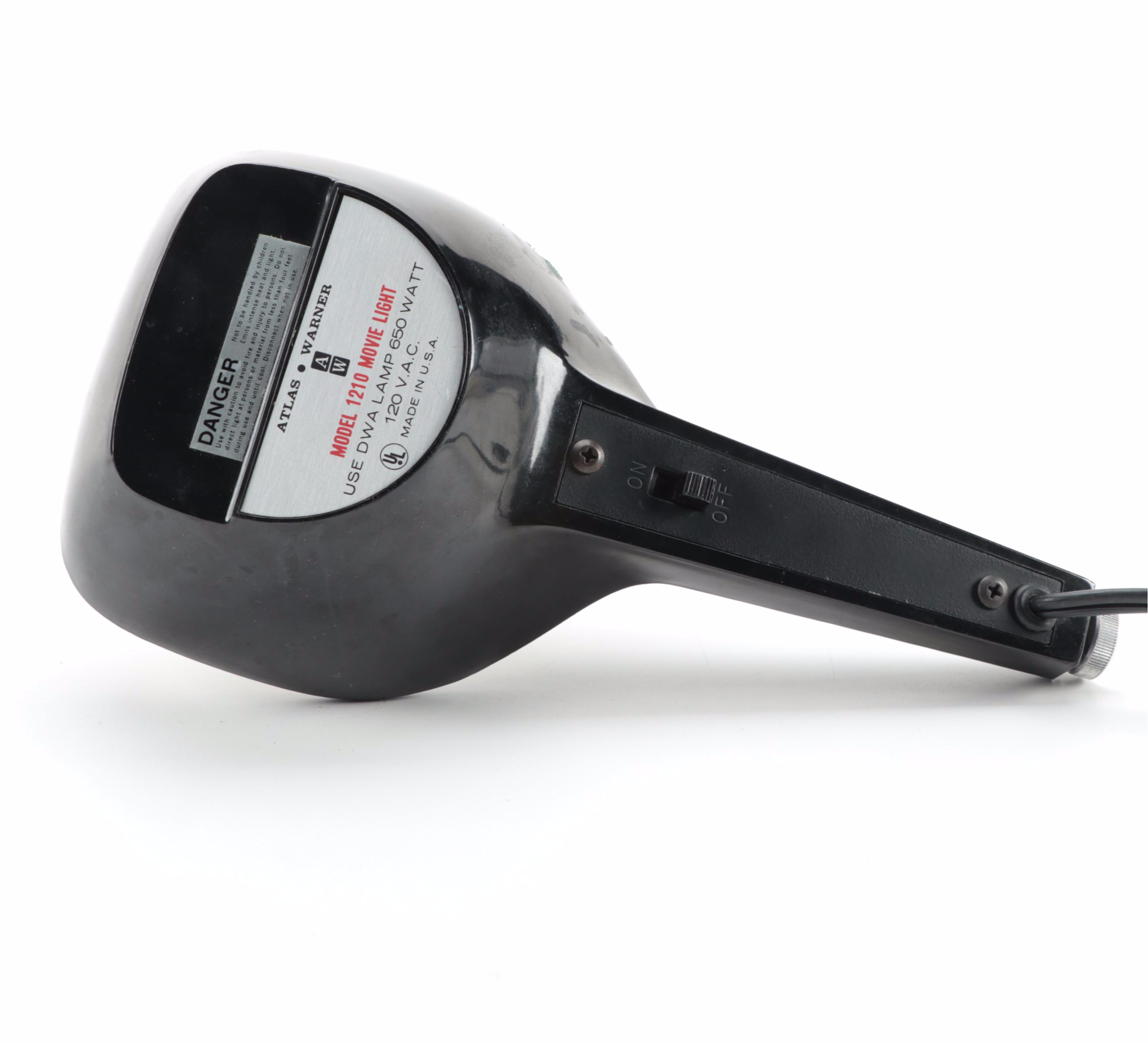 Canon "518 Auto Zoom Super 8" Movie Camera with Atlas-Warner Movie Light