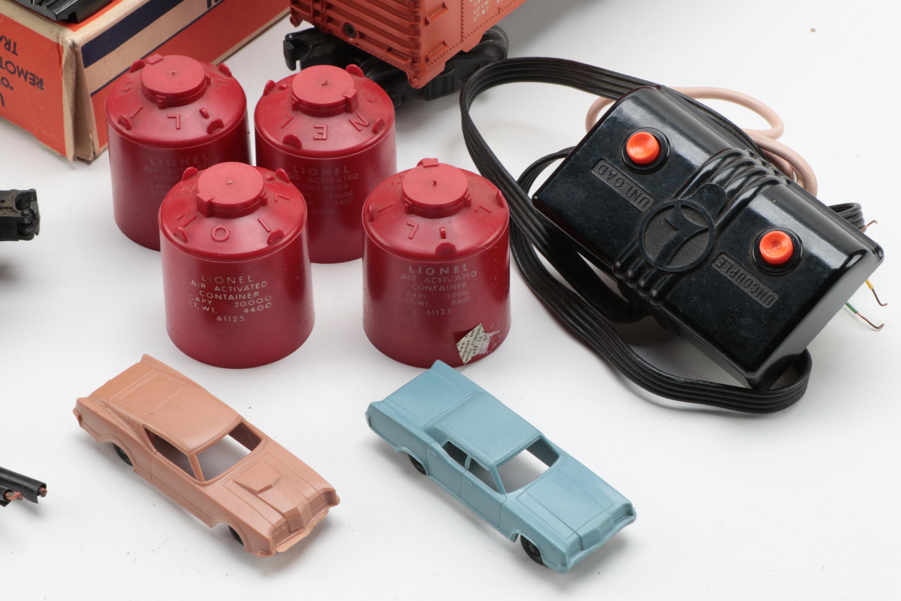 Lionel O Gauge Train Cars, Track and Accessories, Mid-20th Century