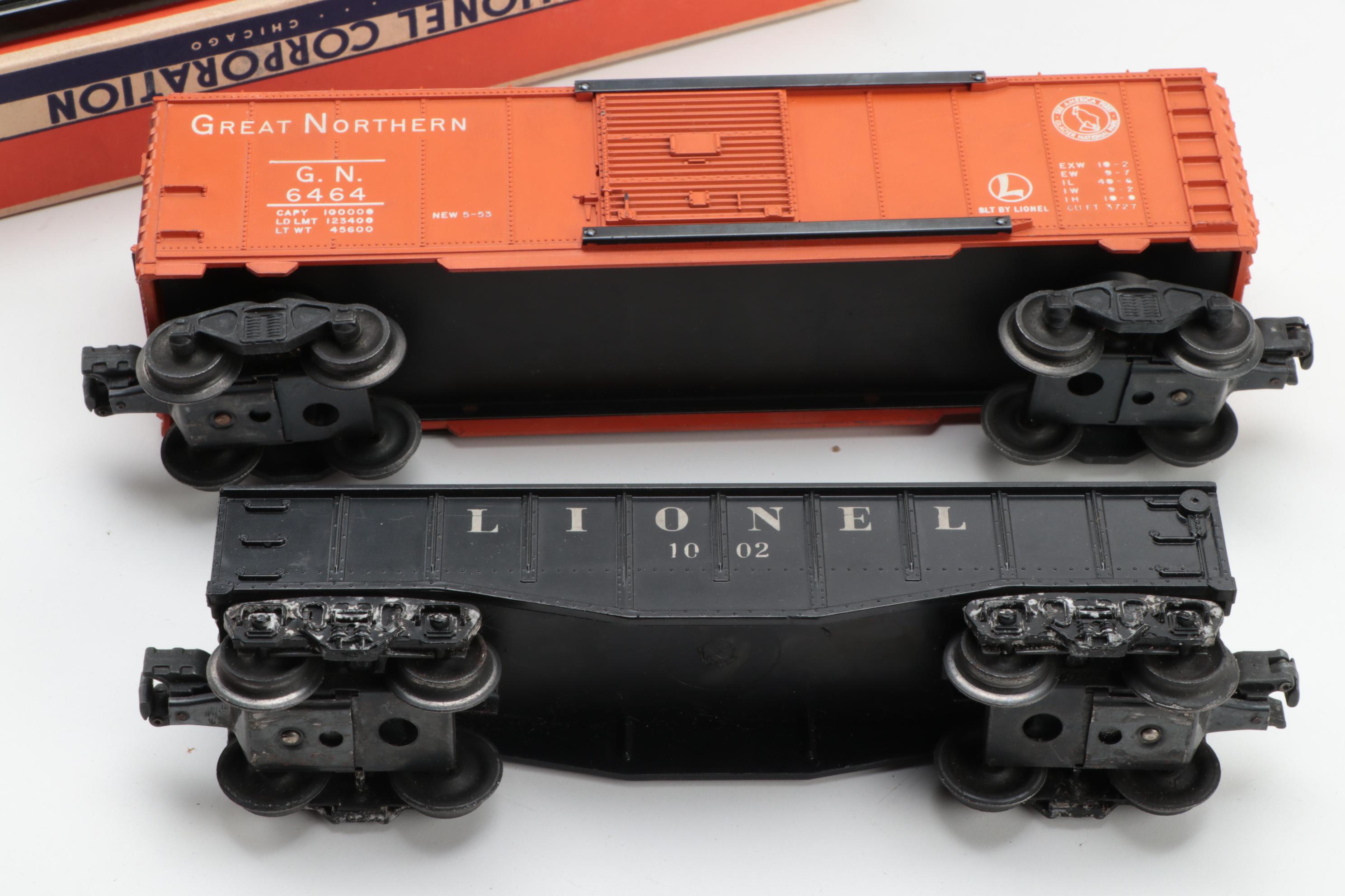 Lionel O Gauge Train Cars, Track and Accessories, Mid-20th Century