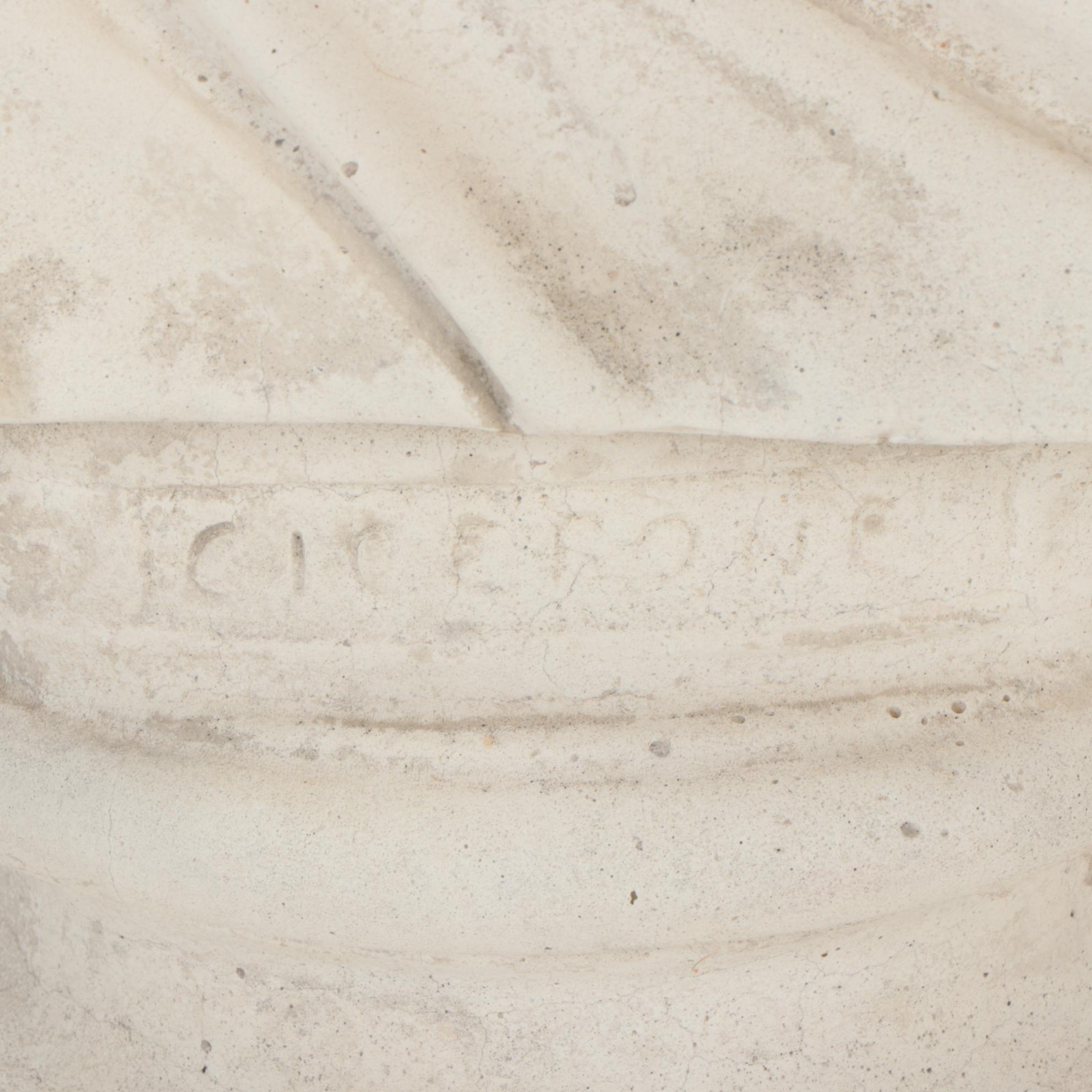 Plaster Cast Sculpture of Caracalla Bust, Mid-Late 20th Century