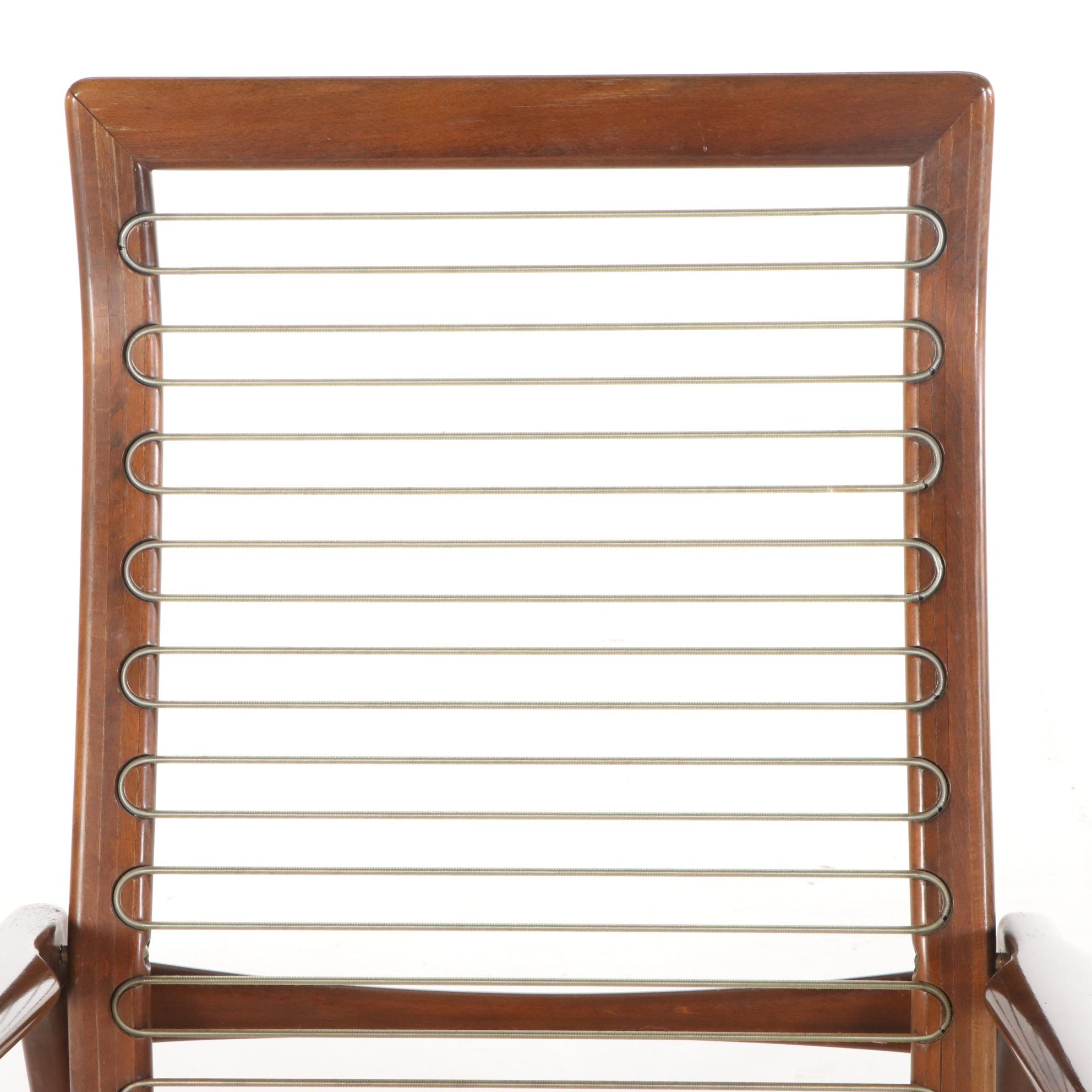 Ib Kofod-Larsen for Selig Danish Modern Reclining Lounge Chair with Ottoman