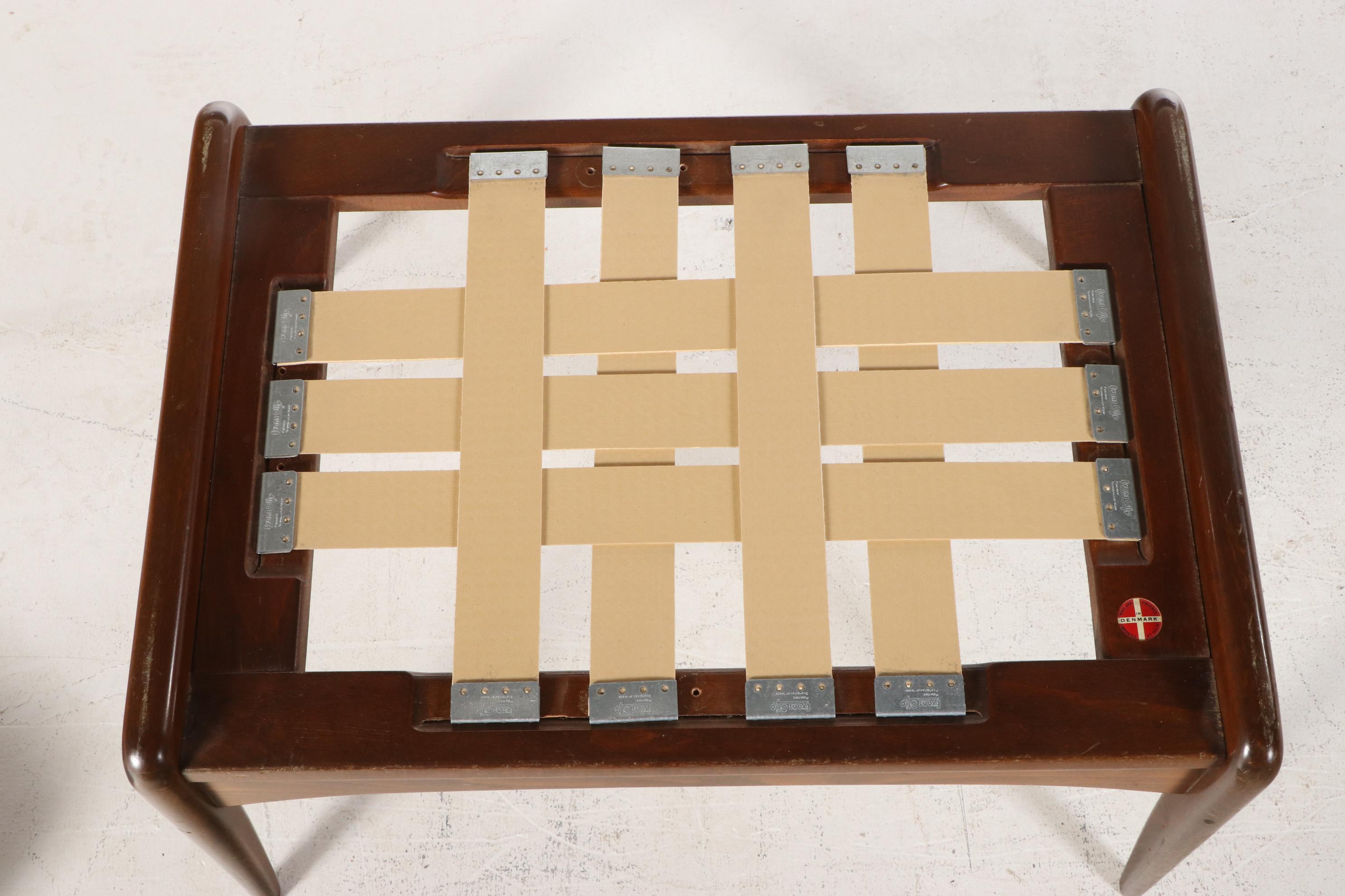 Ib Kofod-Larsen for Selig Danish Modern Reclining Lounge Chair with Ottoman