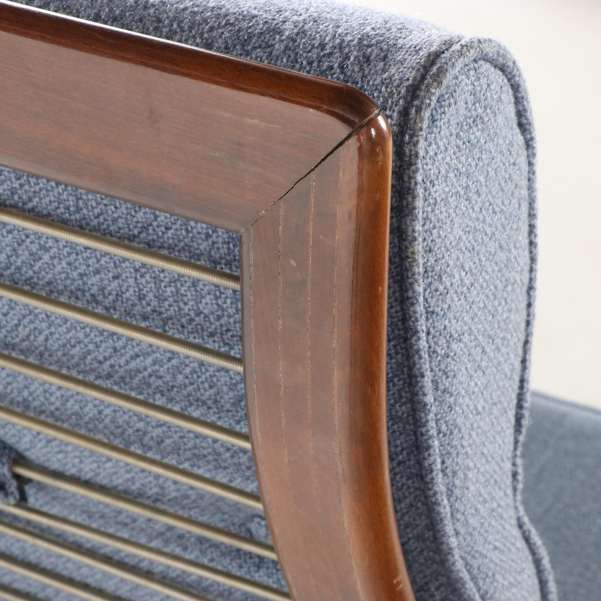 Ib Kofod-Larsen for Selig Danish Modern Reclining Lounge Chair with Ottoman