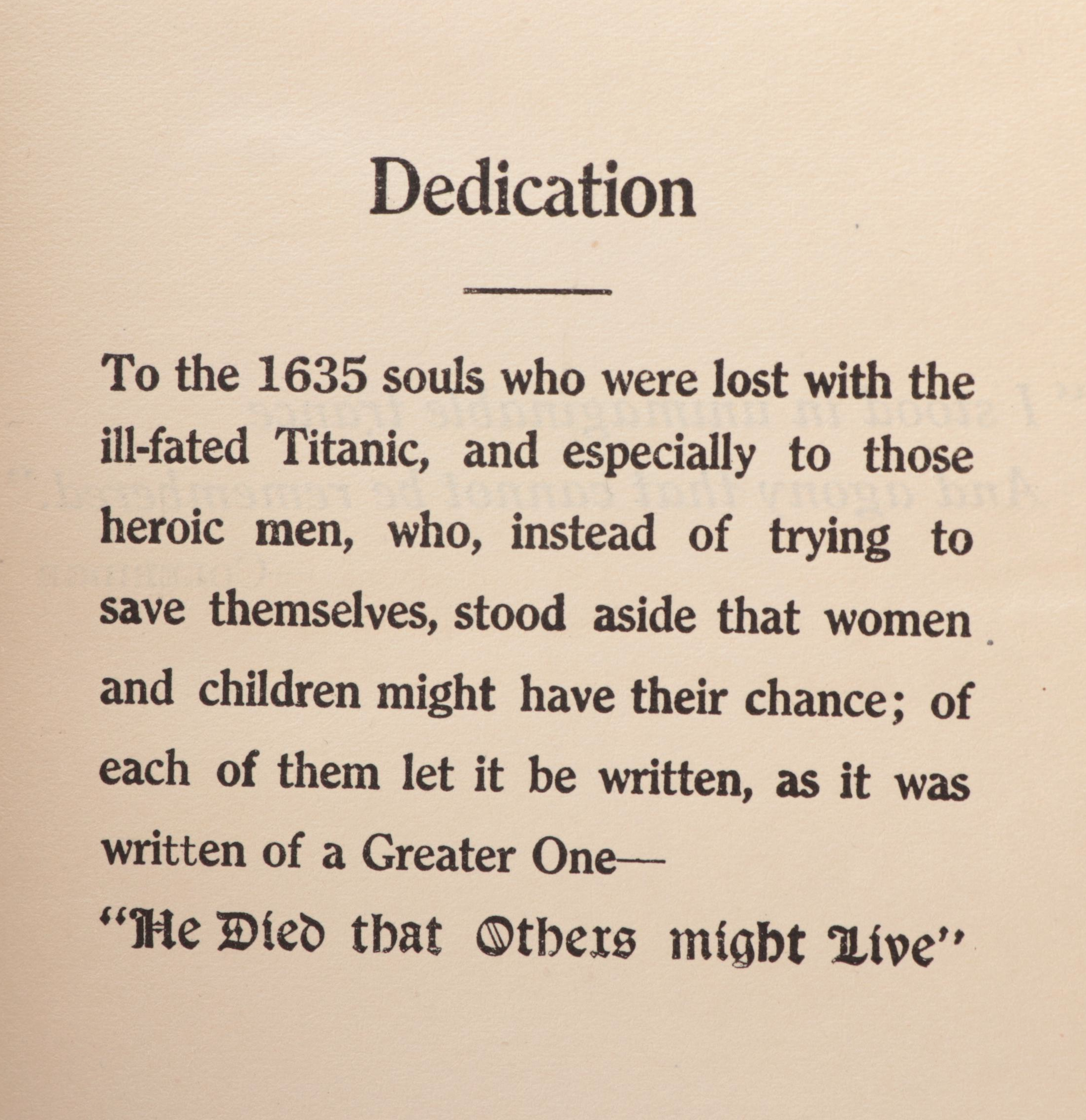 "The Sinking of the Titanic and Great Sea Disasters" Edited by L. Marshall, 1912