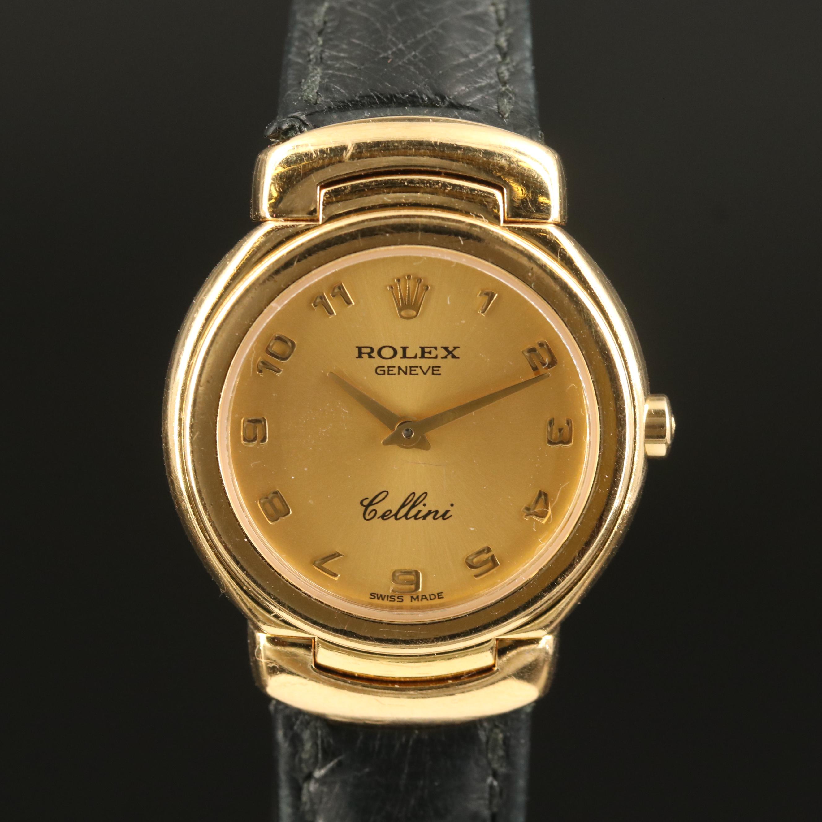 Circa 1993 Rolex "Cellini" 18K Yellow Gold Quartz Watch