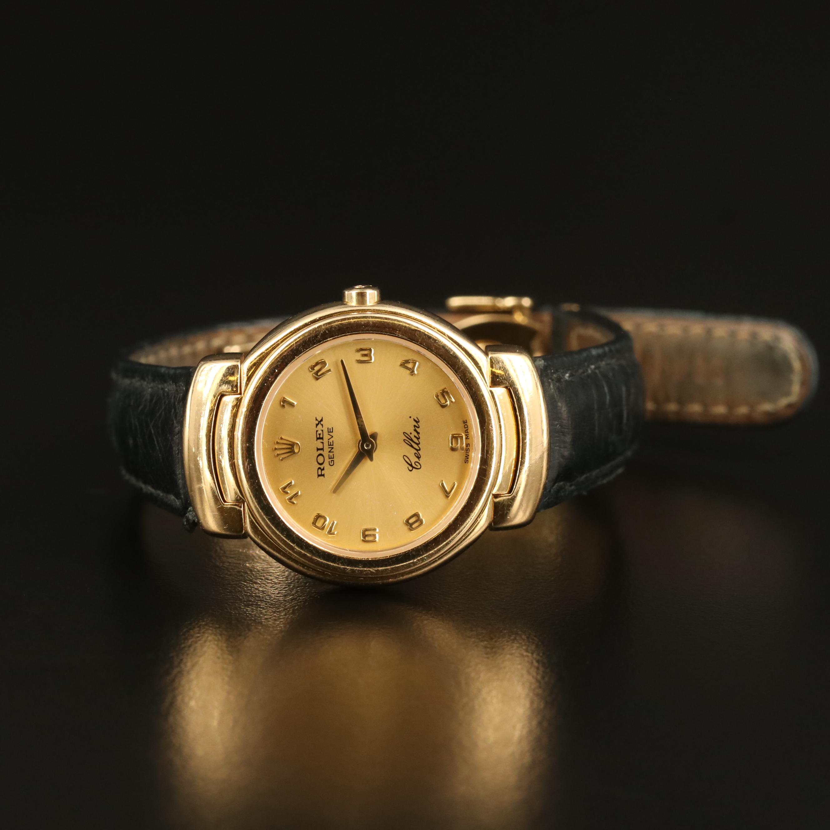Circa 1993 Rolex "Cellini" 18K Yellow Gold Quartz Watch