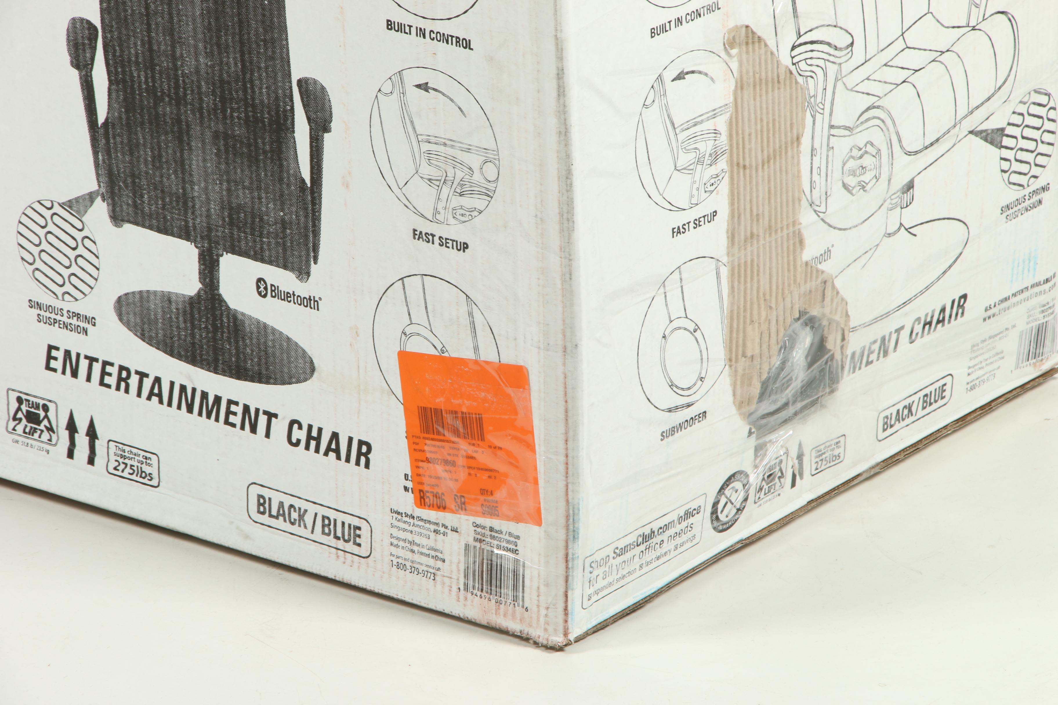 True Innovations Pedestal Gaming Chair with Built in Sound and Vibration System