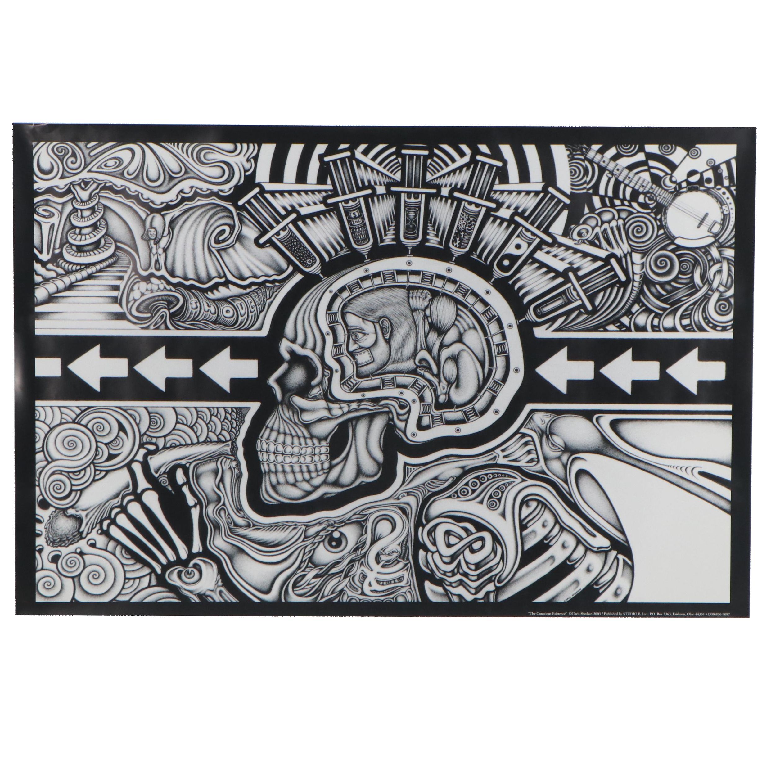 Halftone after Chris Sheehan "The Conscious Existence," 21st Century