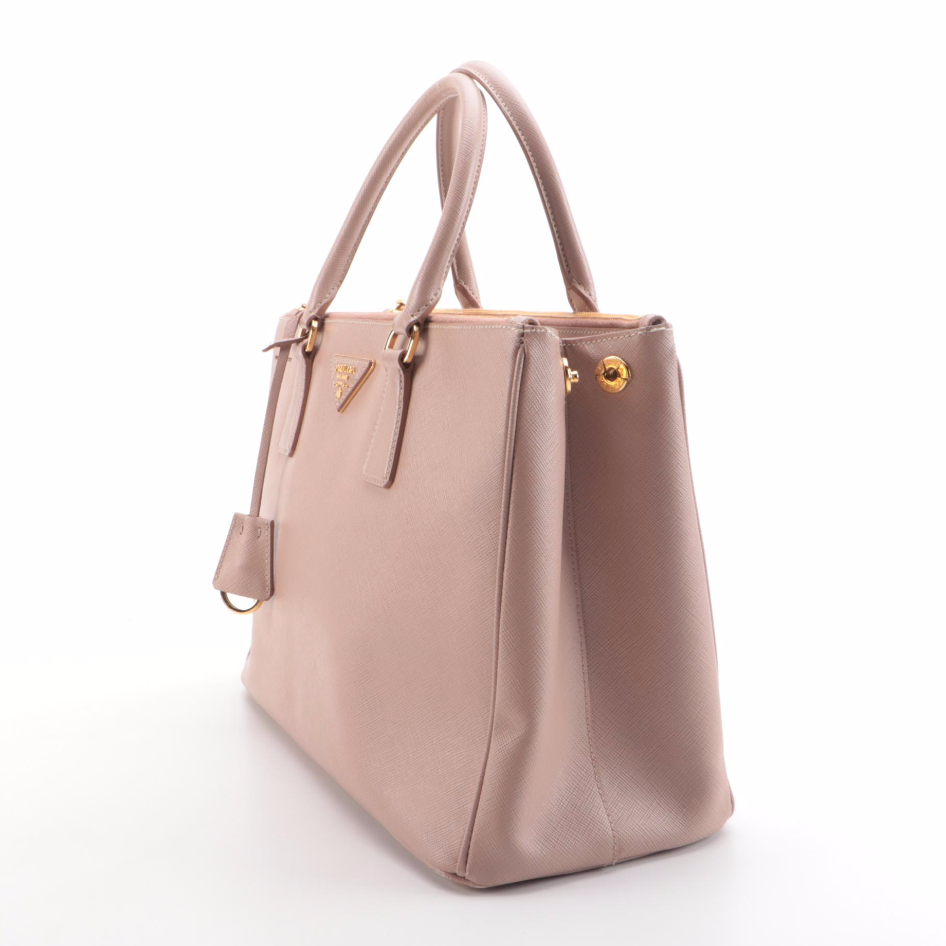 Prada Medium Galleria Bag in Cameo Pink Saffiano Leather