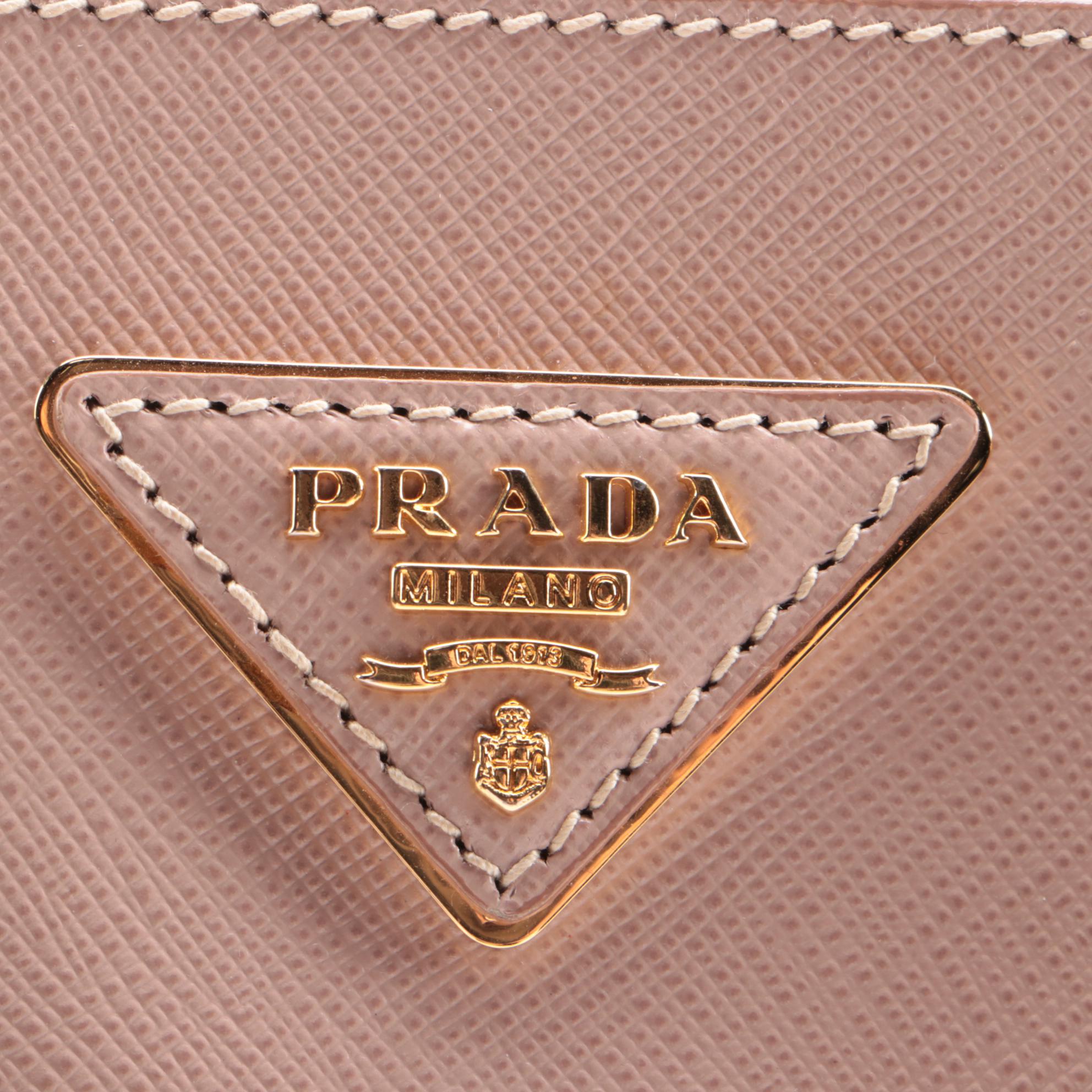Prada Medium Galleria Bag in Cameo Pink Saffiano Leather