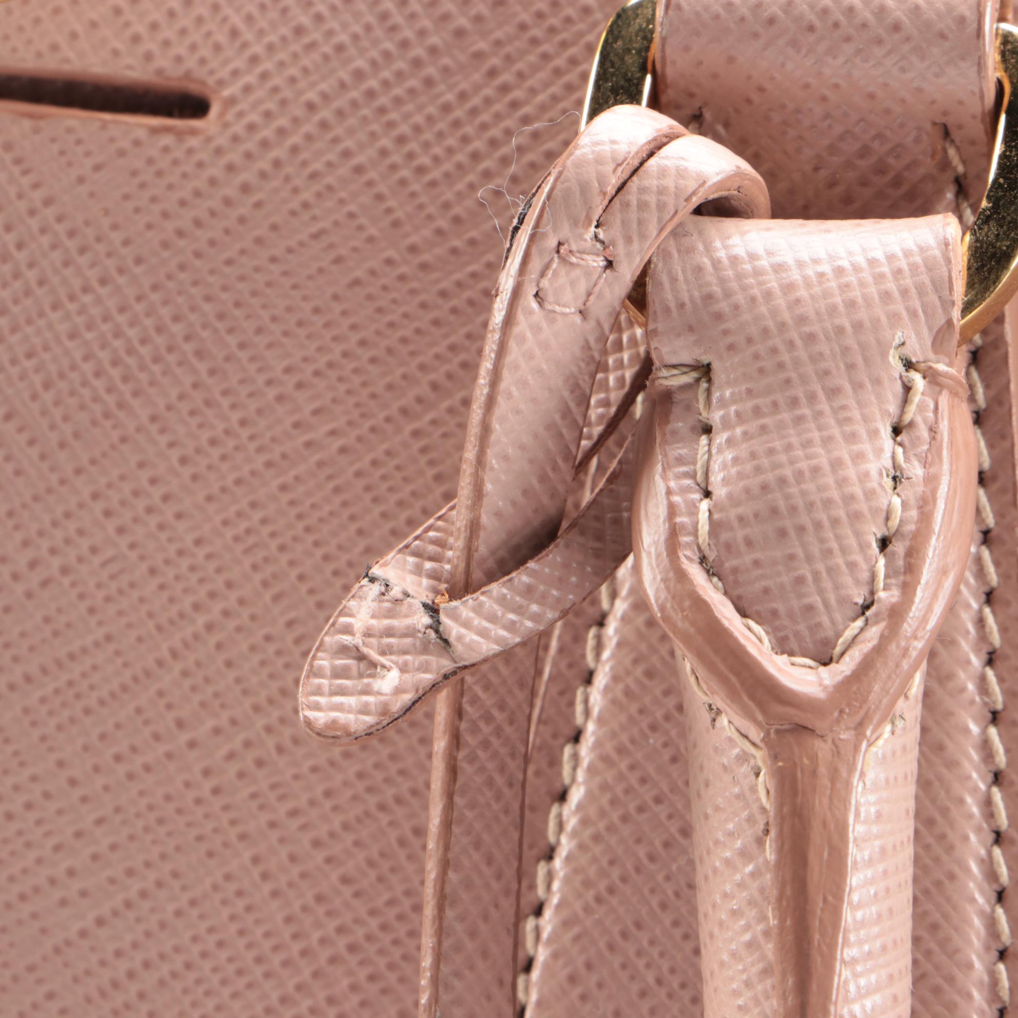 Prada Medium Galleria Bag in Cameo Pink Saffiano Leather