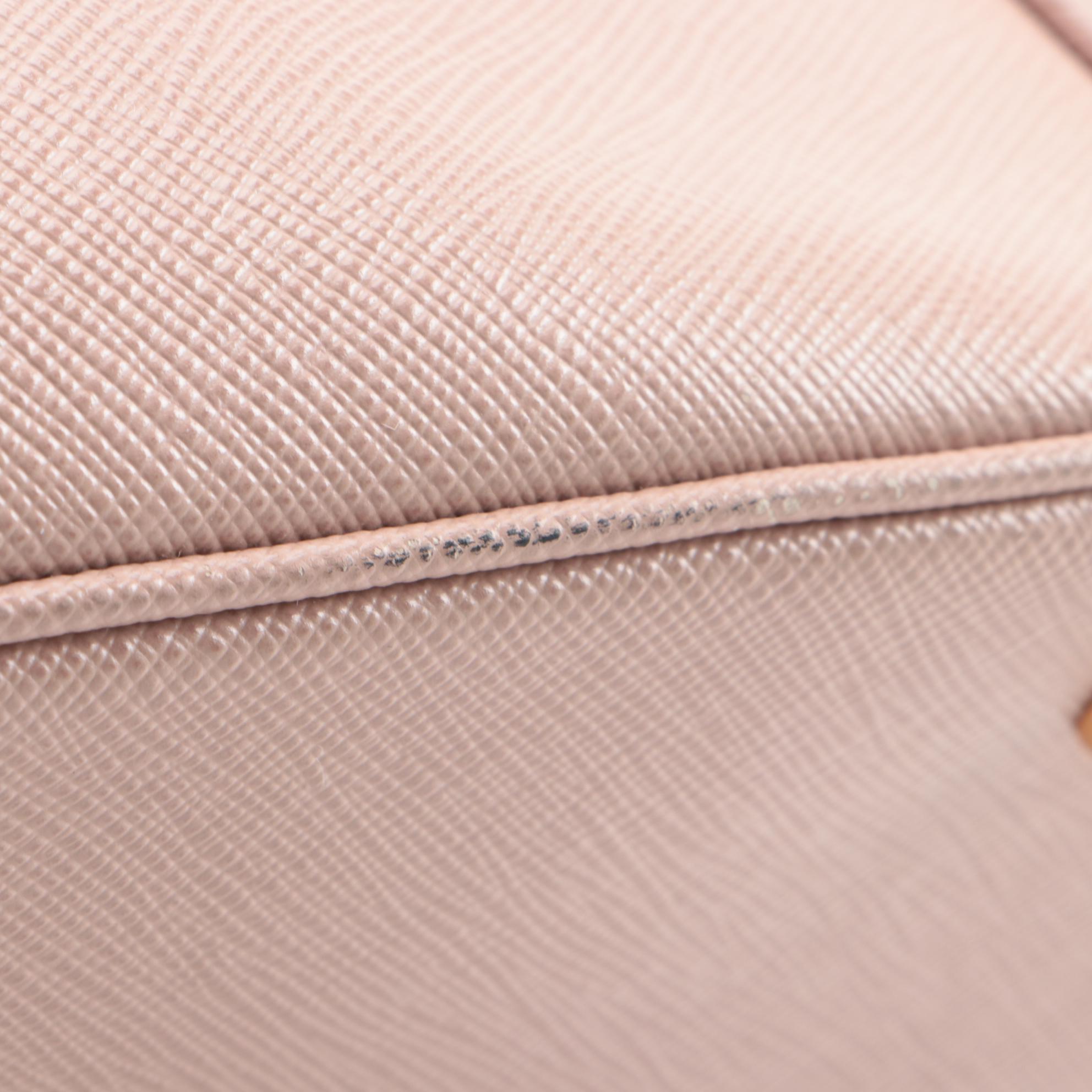 Prada Medium Galleria Bag in Cameo Pink Saffiano Leather