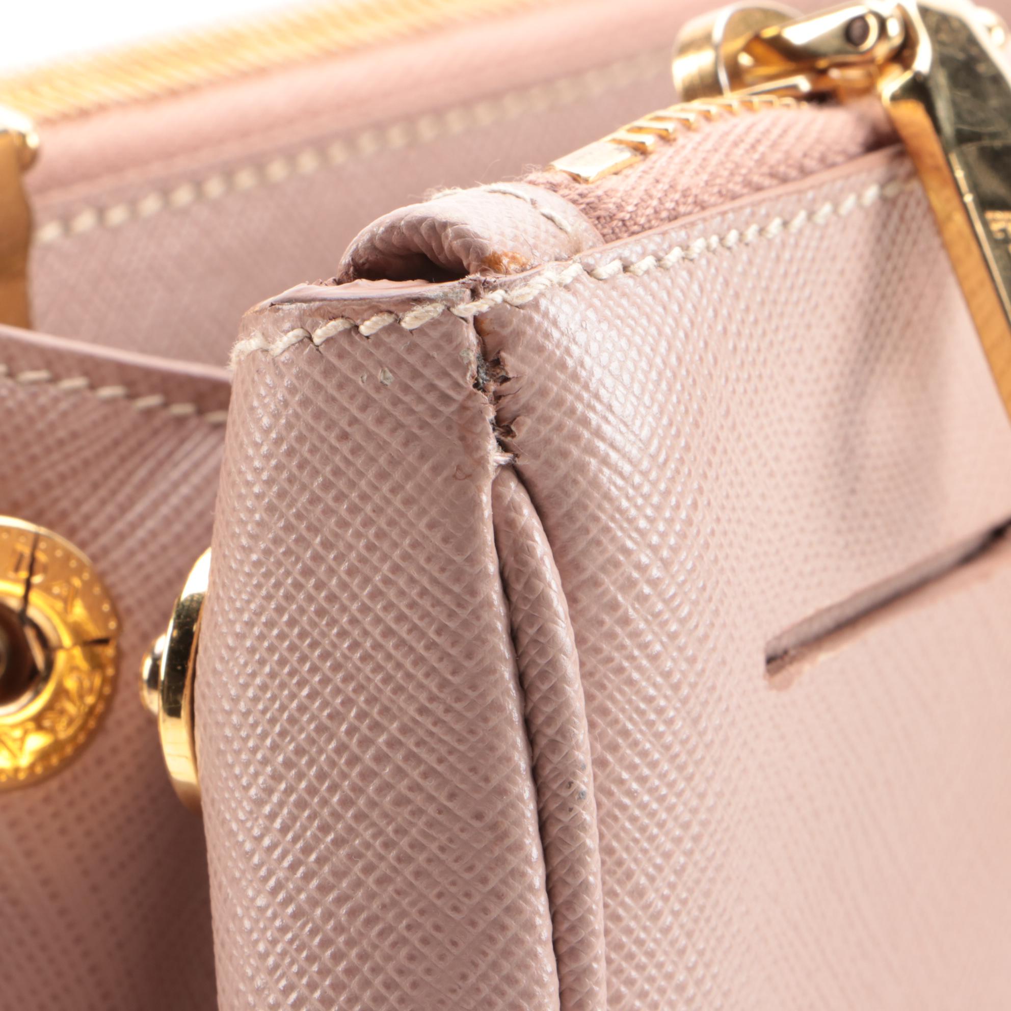 Prada Medium Galleria Bag in Cameo Pink Saffiano Leather