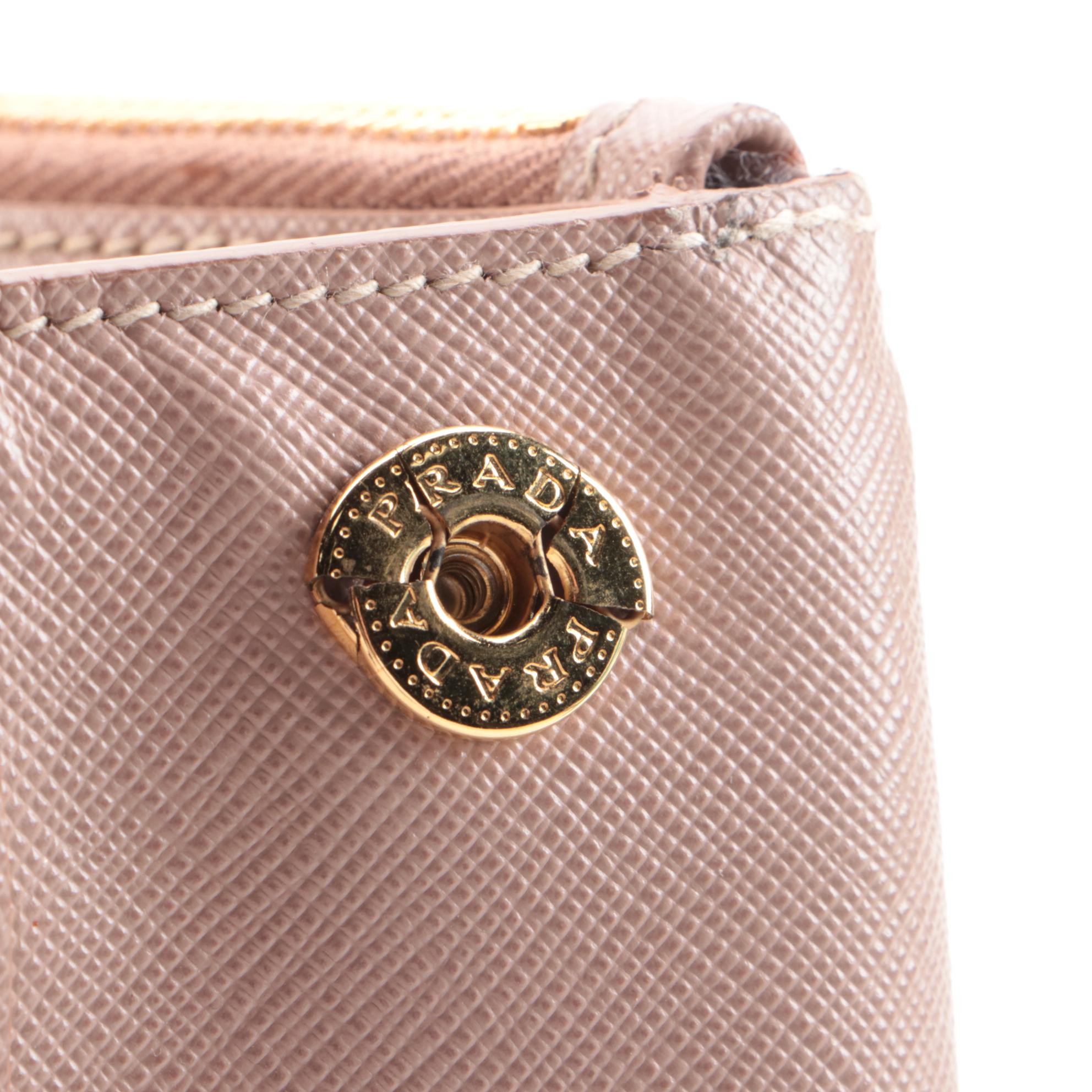 Prada Medium Galleria Bag in Cameo Pink Saffiano Leather