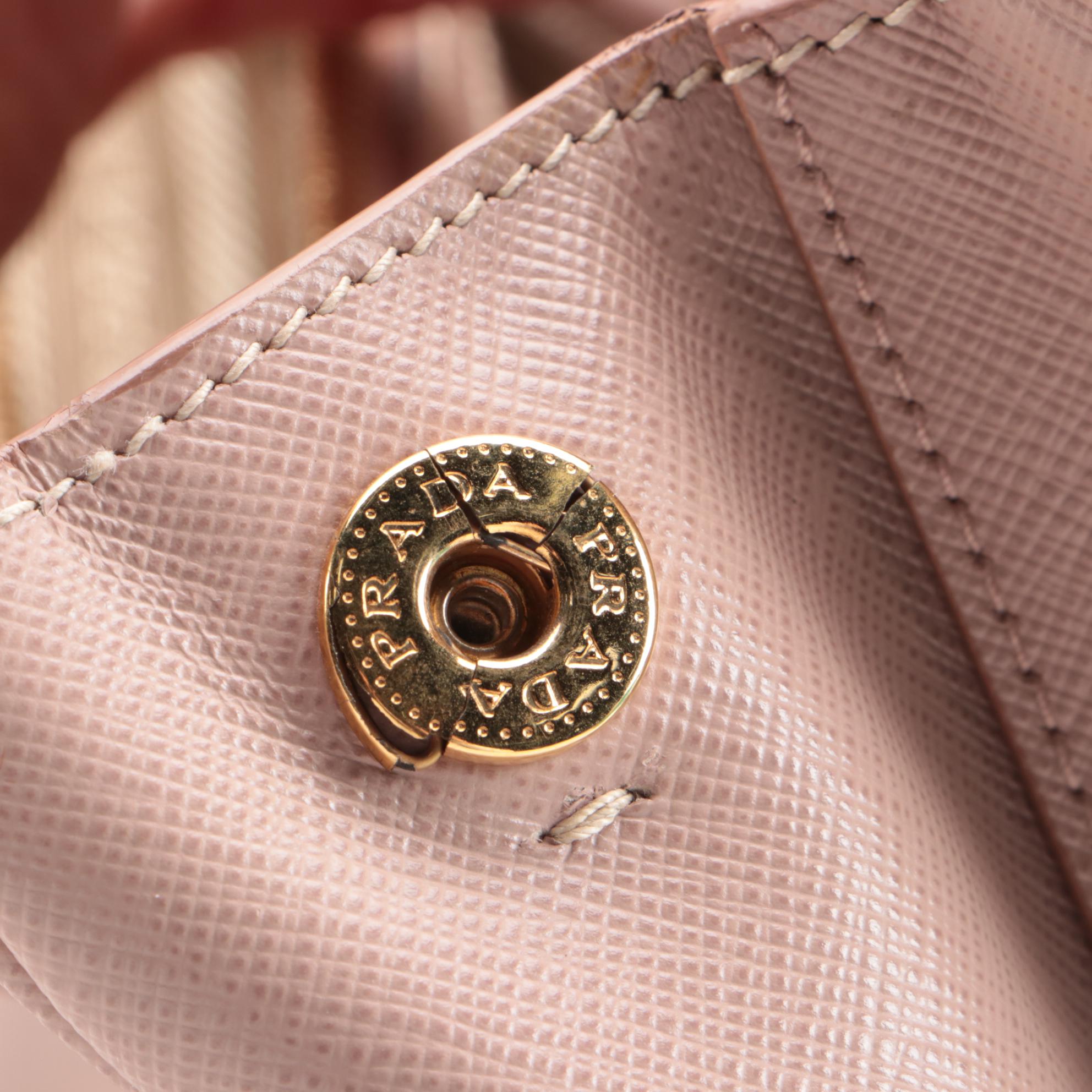 Prada Medium Galleria Bag in Cameo Pink Saffiano Leather