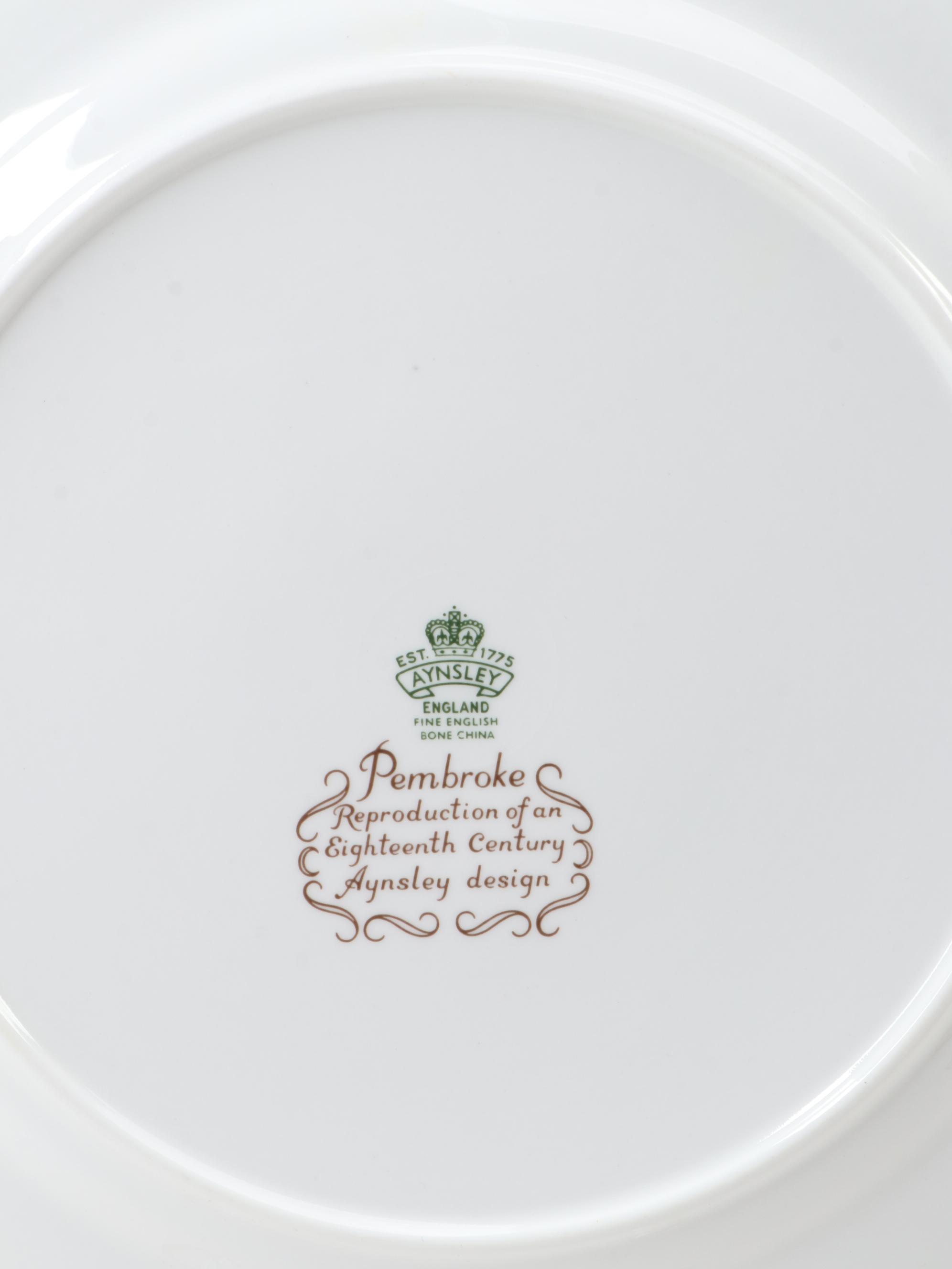 Aynsley "Pembroke" Bone China Dinnerware and Table Accessories, 1985–2015