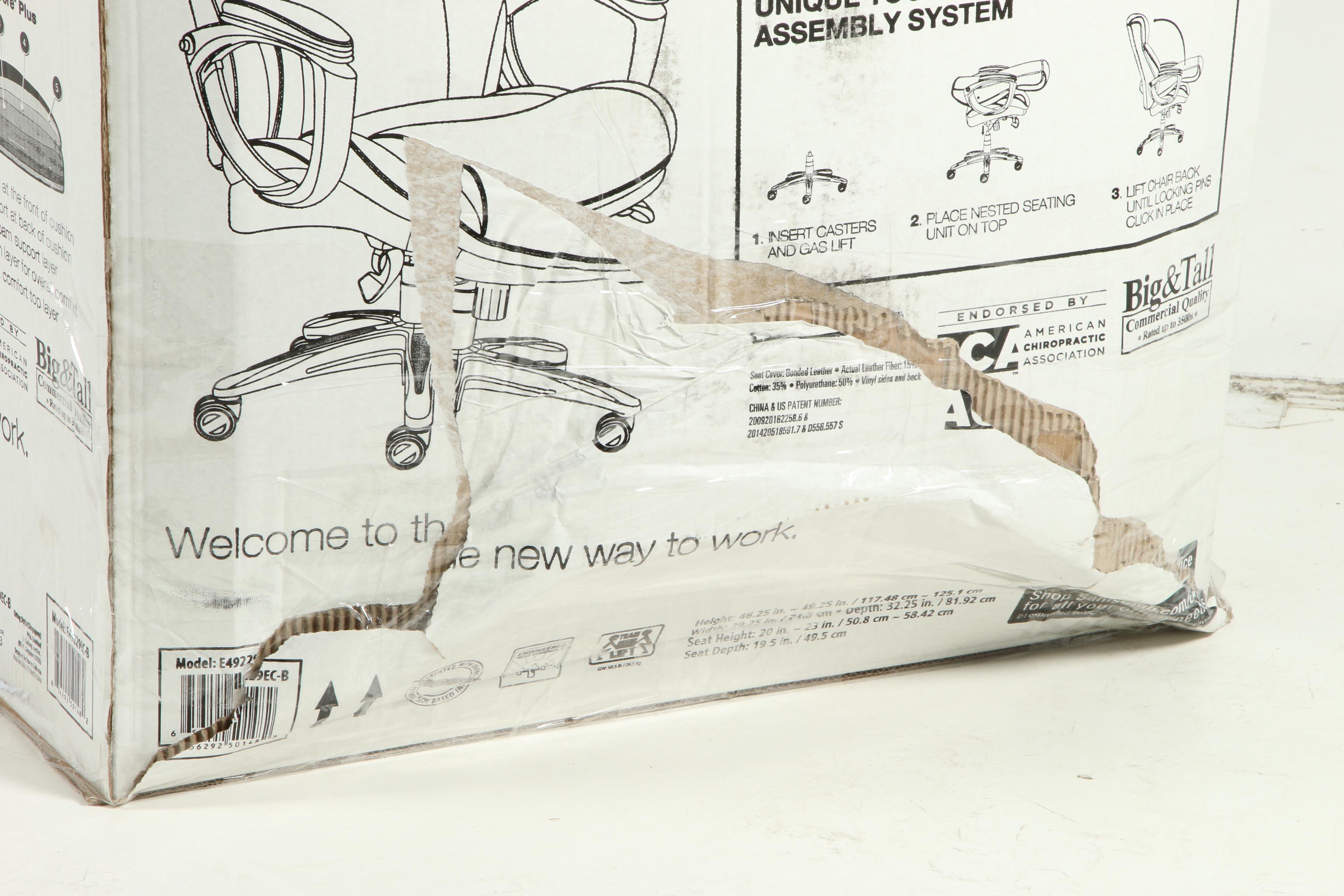 La-Z-Boy "Alston" Black Bonded Leather Big & Tall Executive Chair