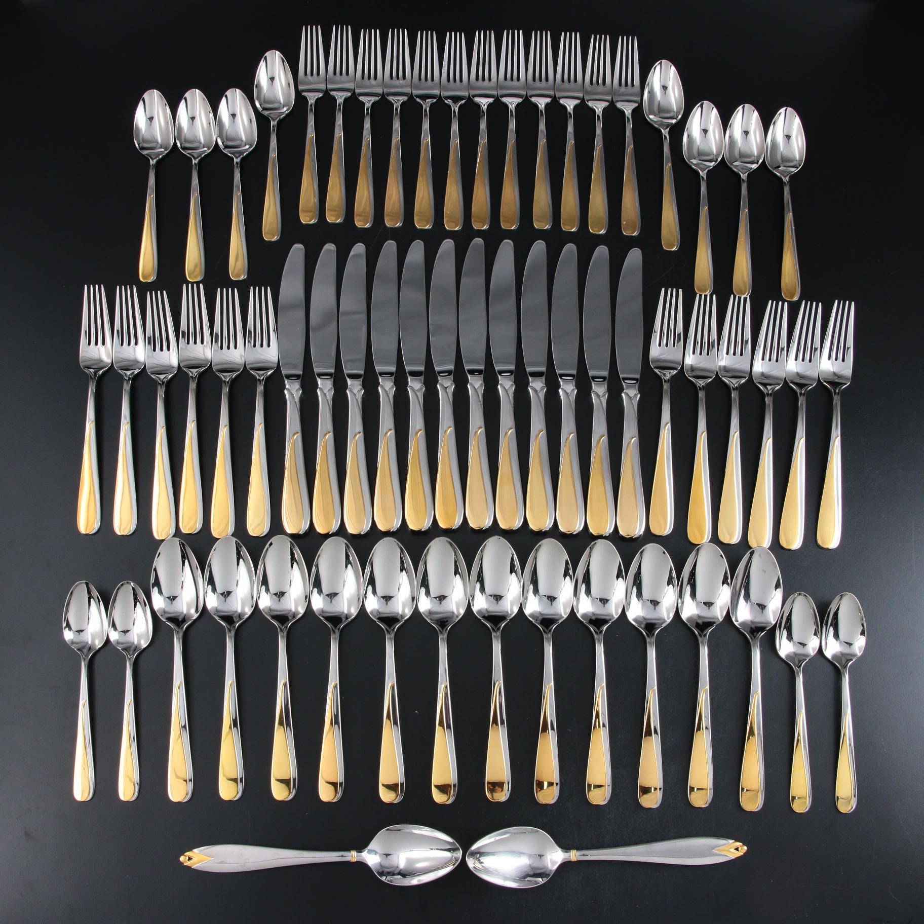 Yamazaki "Florian" Stainless Steel Flatware, 1988–1992