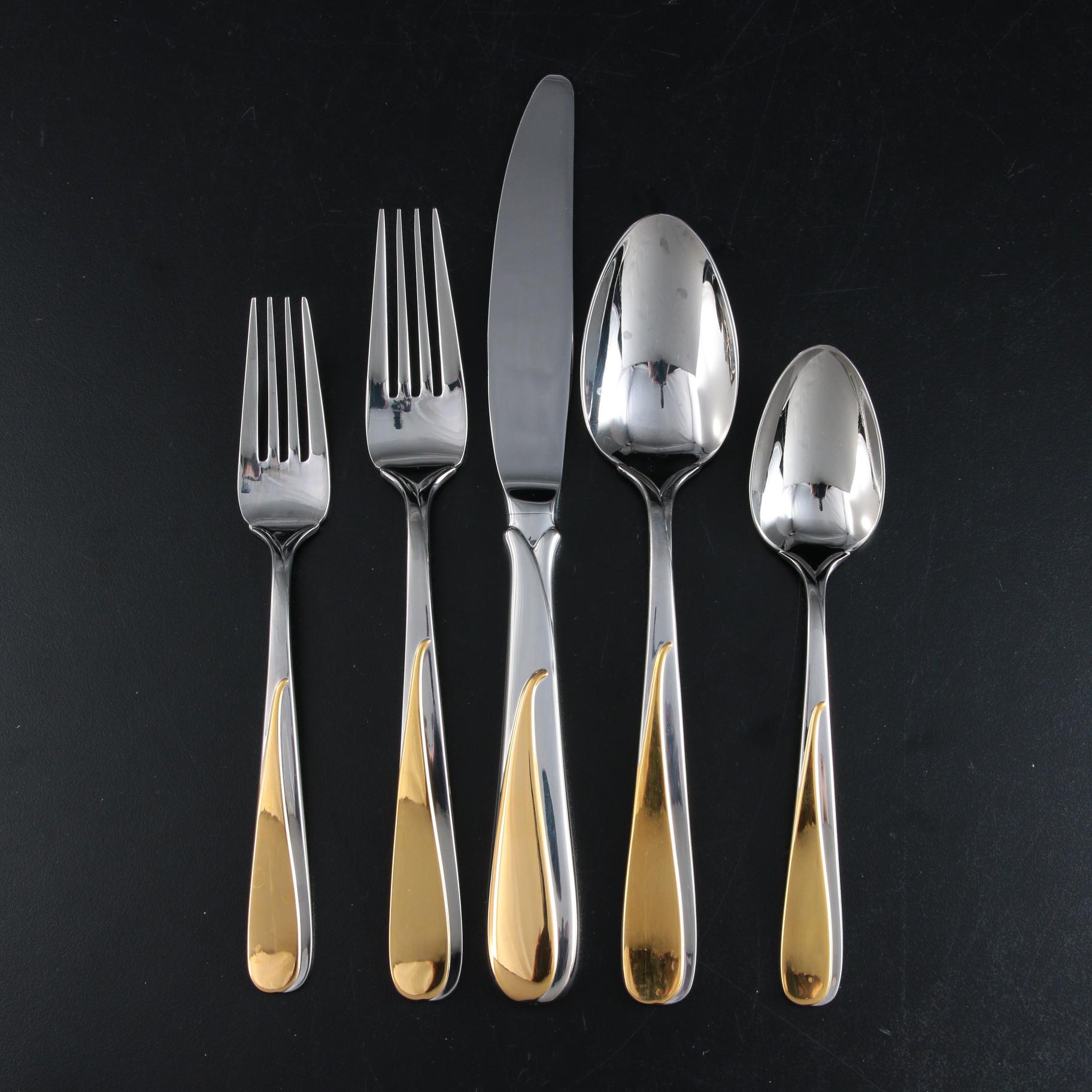 Yamazaki "Florian" Stainless Steel Flatware, 1988–1992
