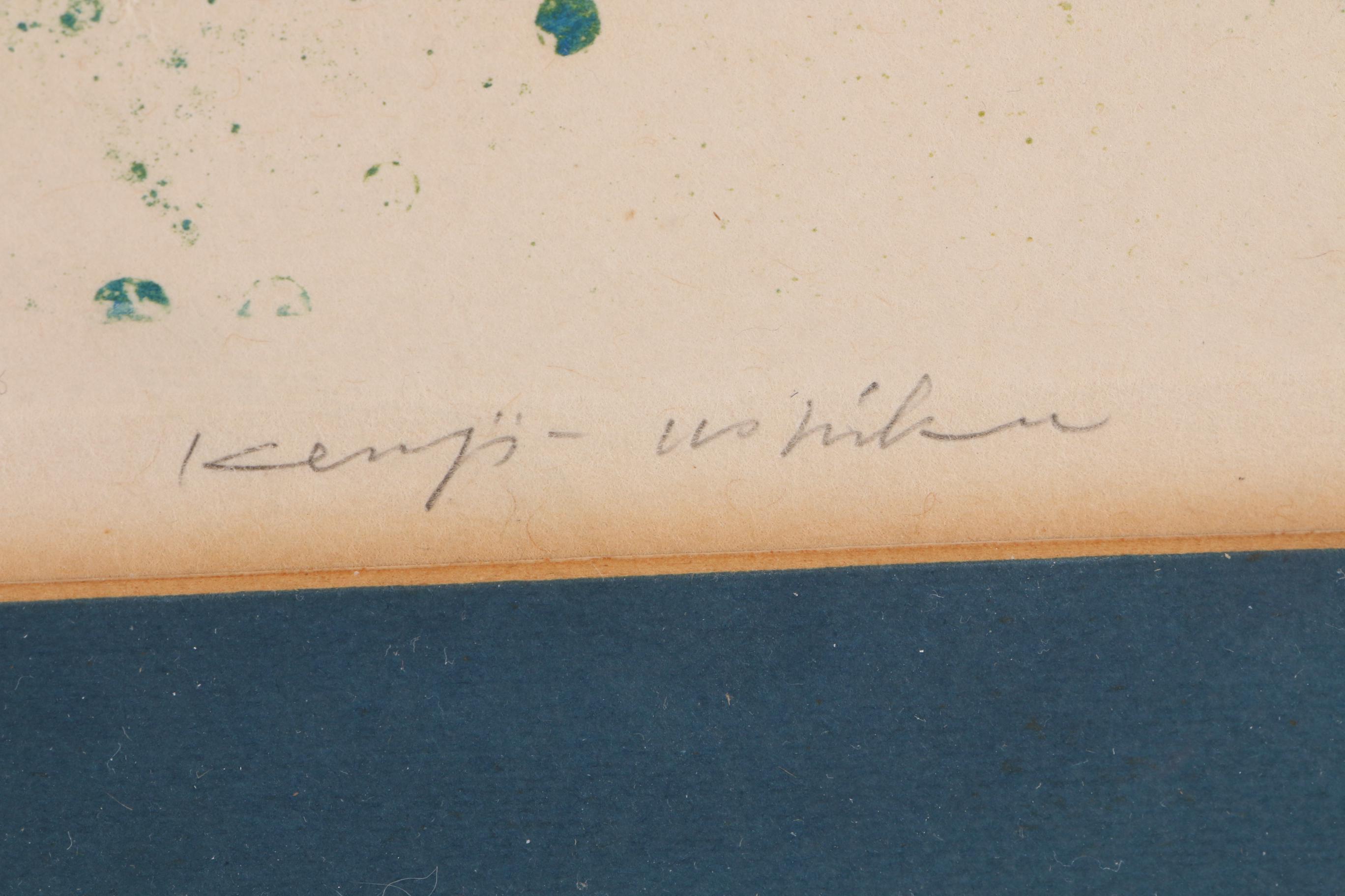 Kenji Ushiku Color Etching of Birds and Plants