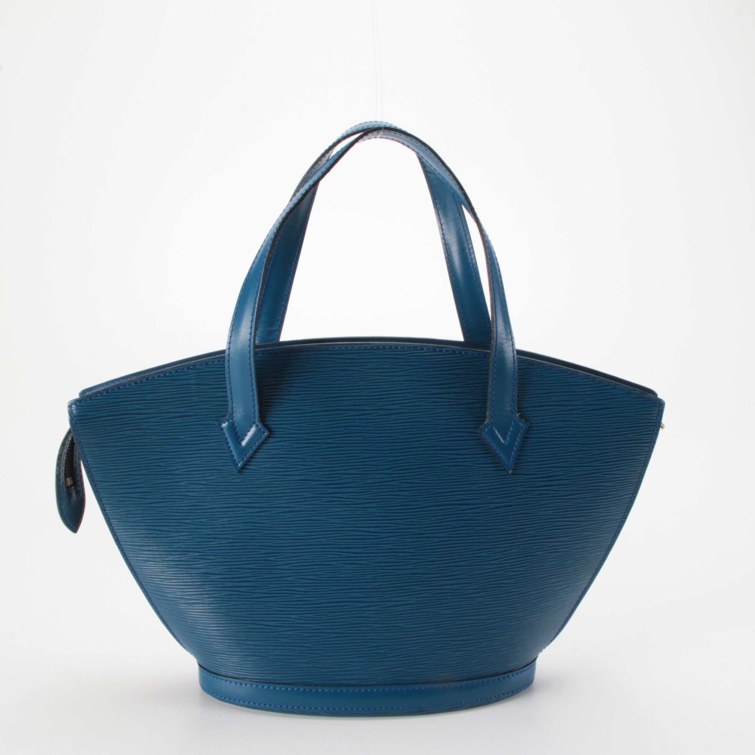Louis Vuitton St. Jacques PM Bag in Toledo Blue Epi and Smooth Leather