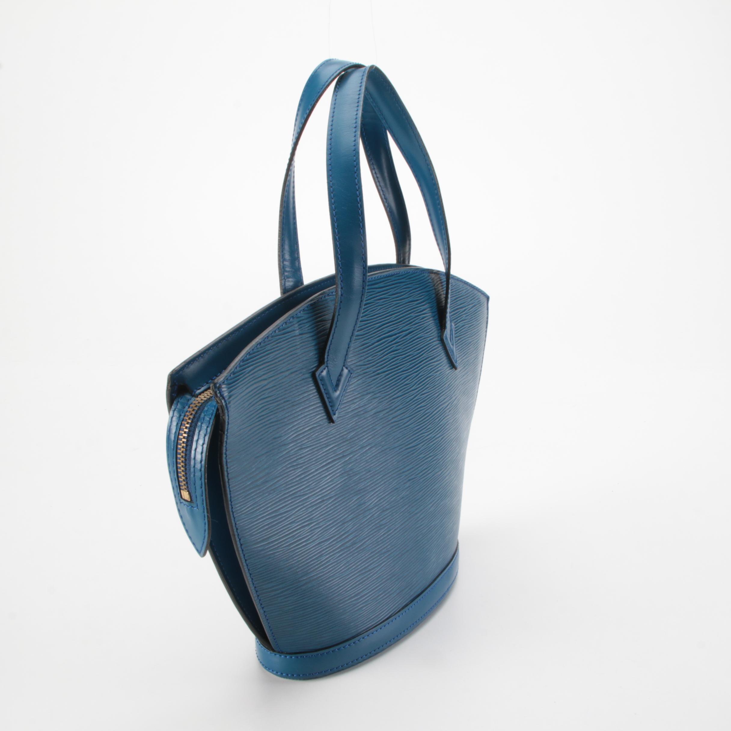 Louis Vuitton St. Jacques PM Bag in Toledo Blue Epi and Smooth Leather