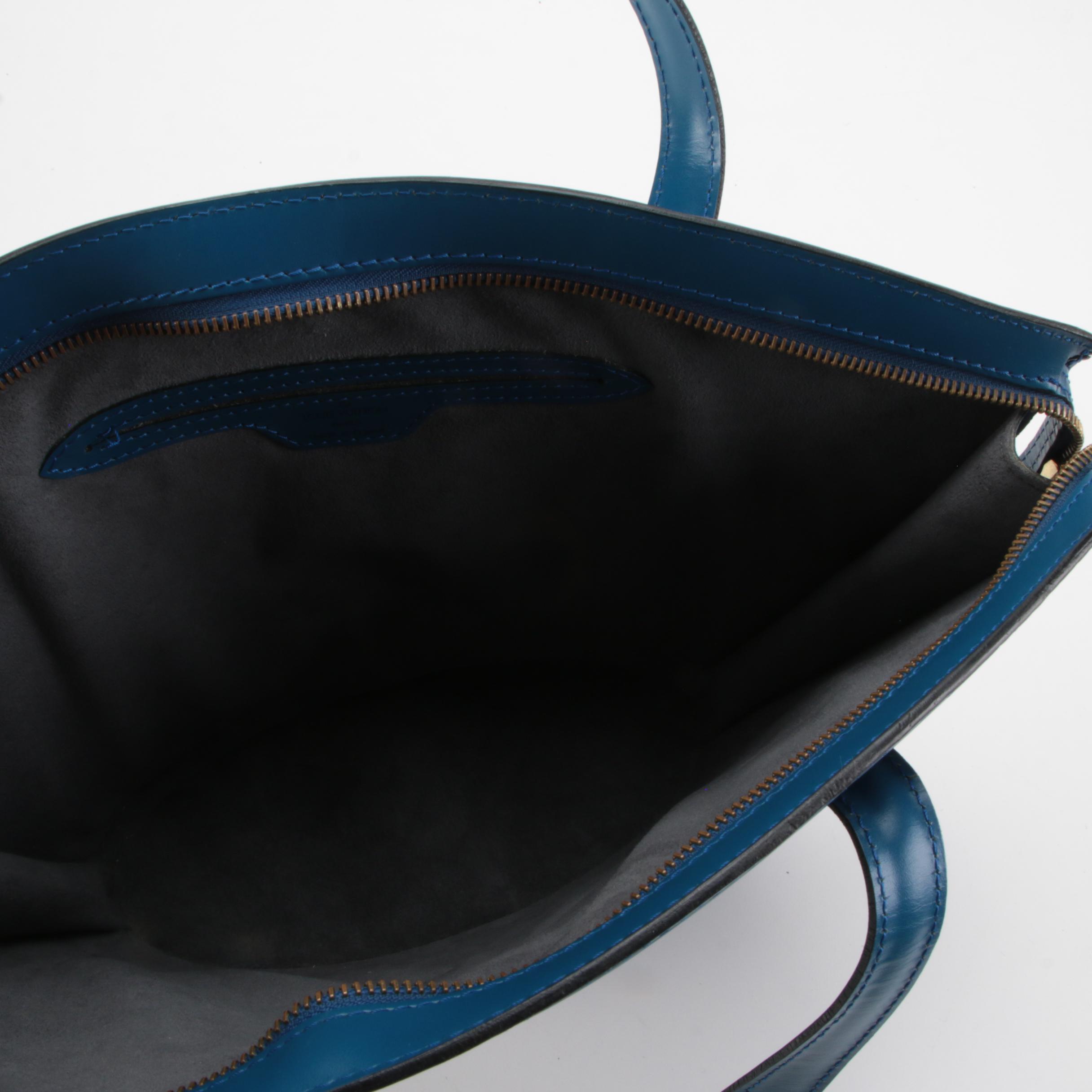 Louis Vuitton St. Jacques PM Bag in Toledo Blue Epi and Smooth Leather