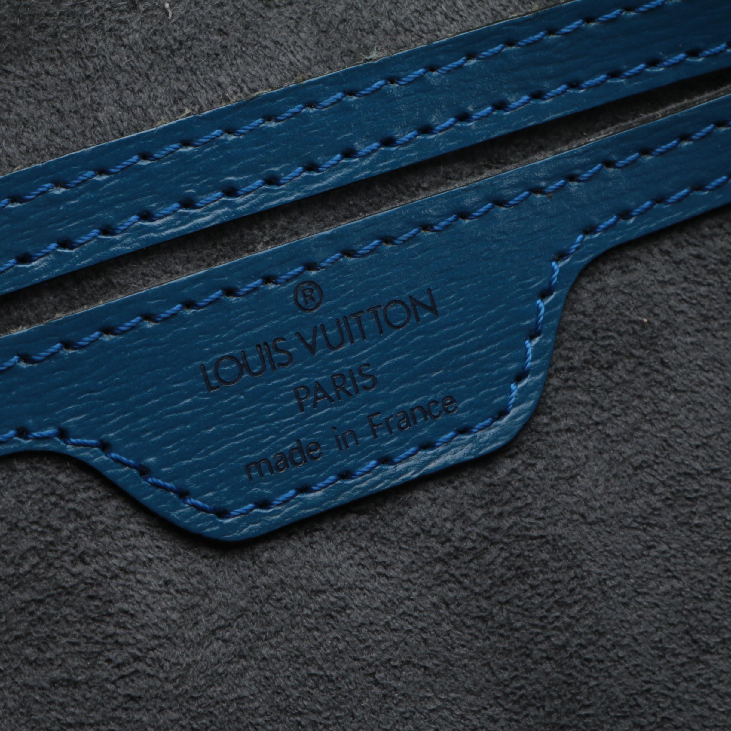 Louis Vuitton St. Jacques PM Bag in Toledo Blue Epi and Smooth Leather