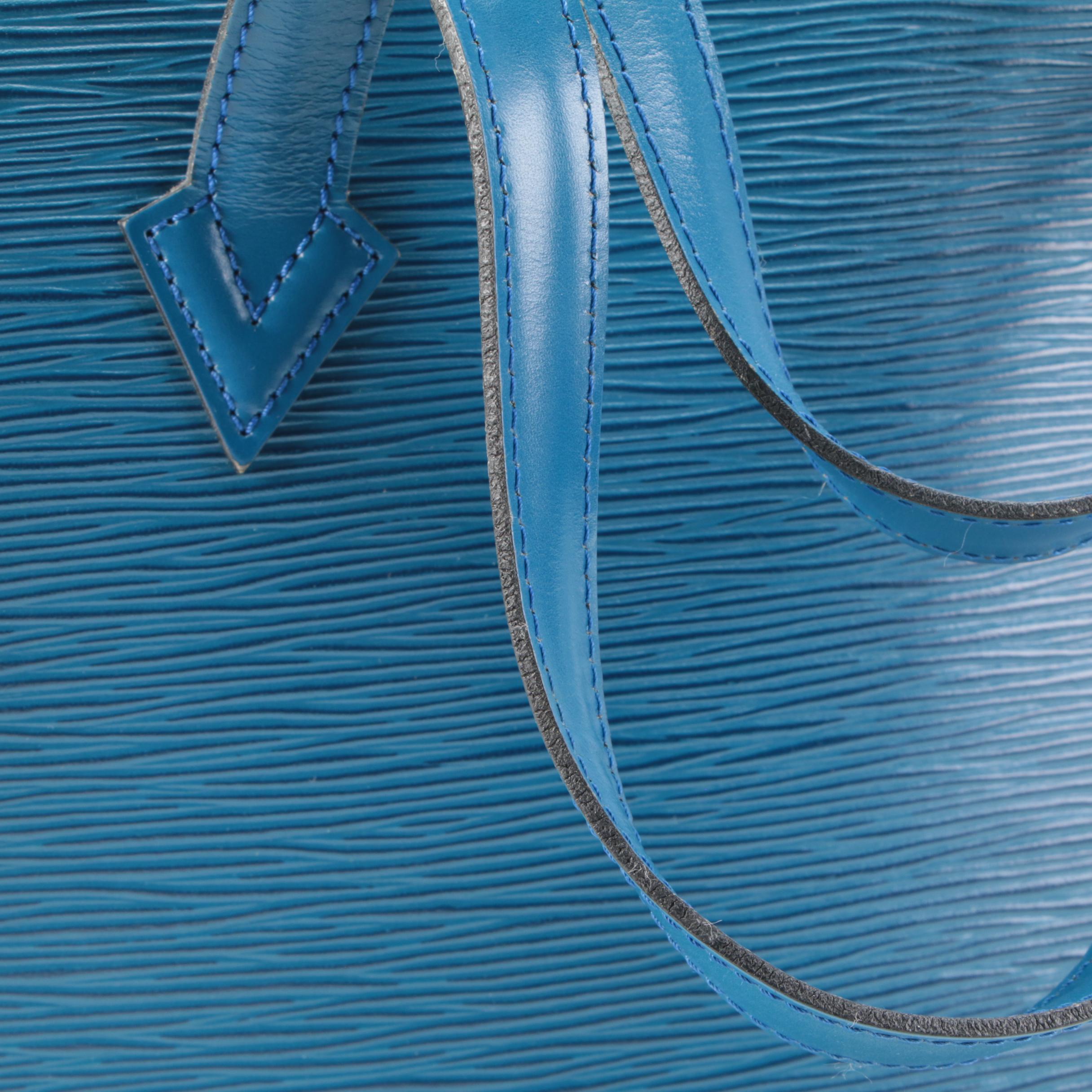 Louis Vuitton St. Jacques PM Bag in Toledo Blue Epi and Smooth Leather