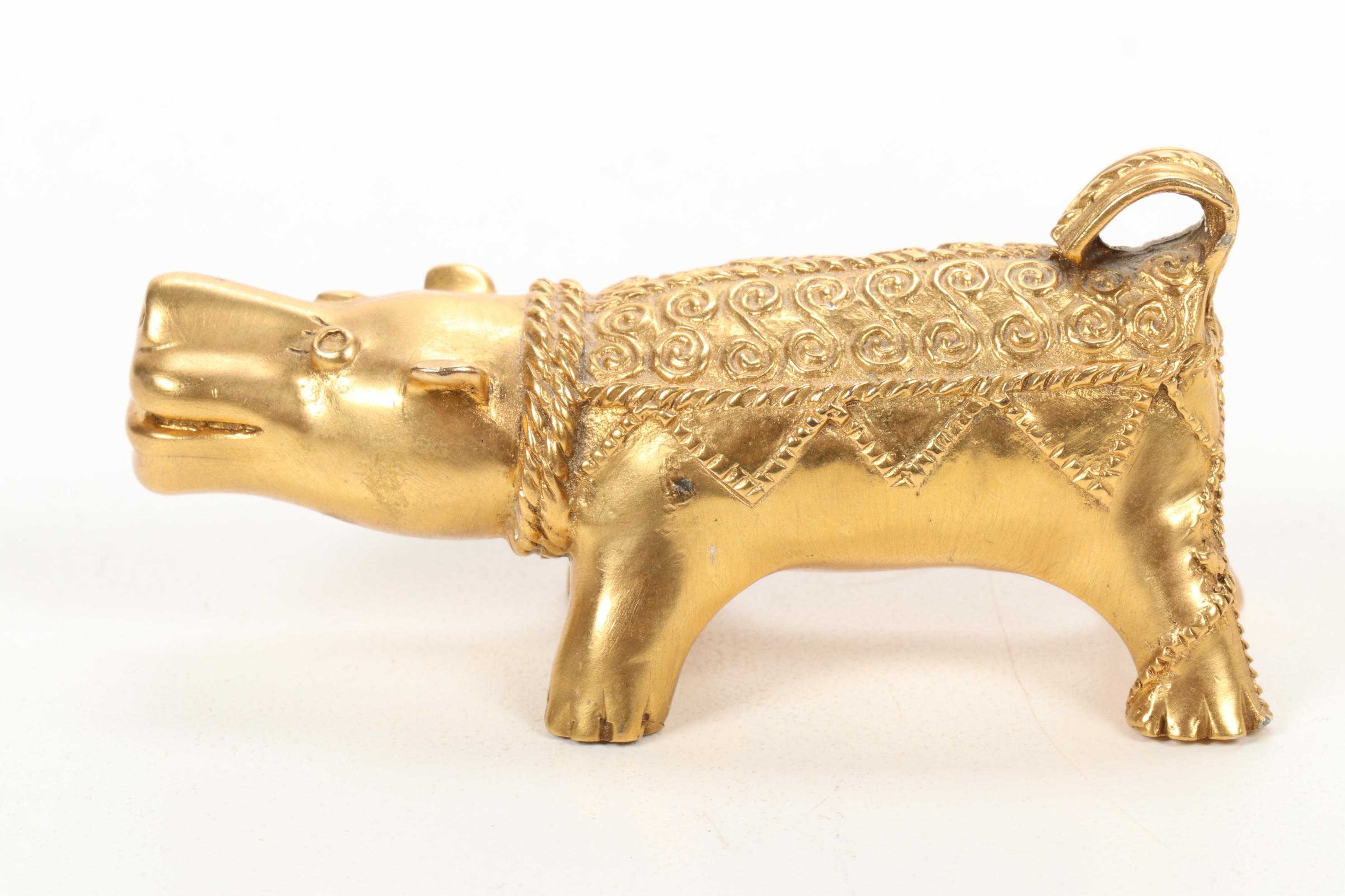 Gilt Bronze Hippo Figurine
