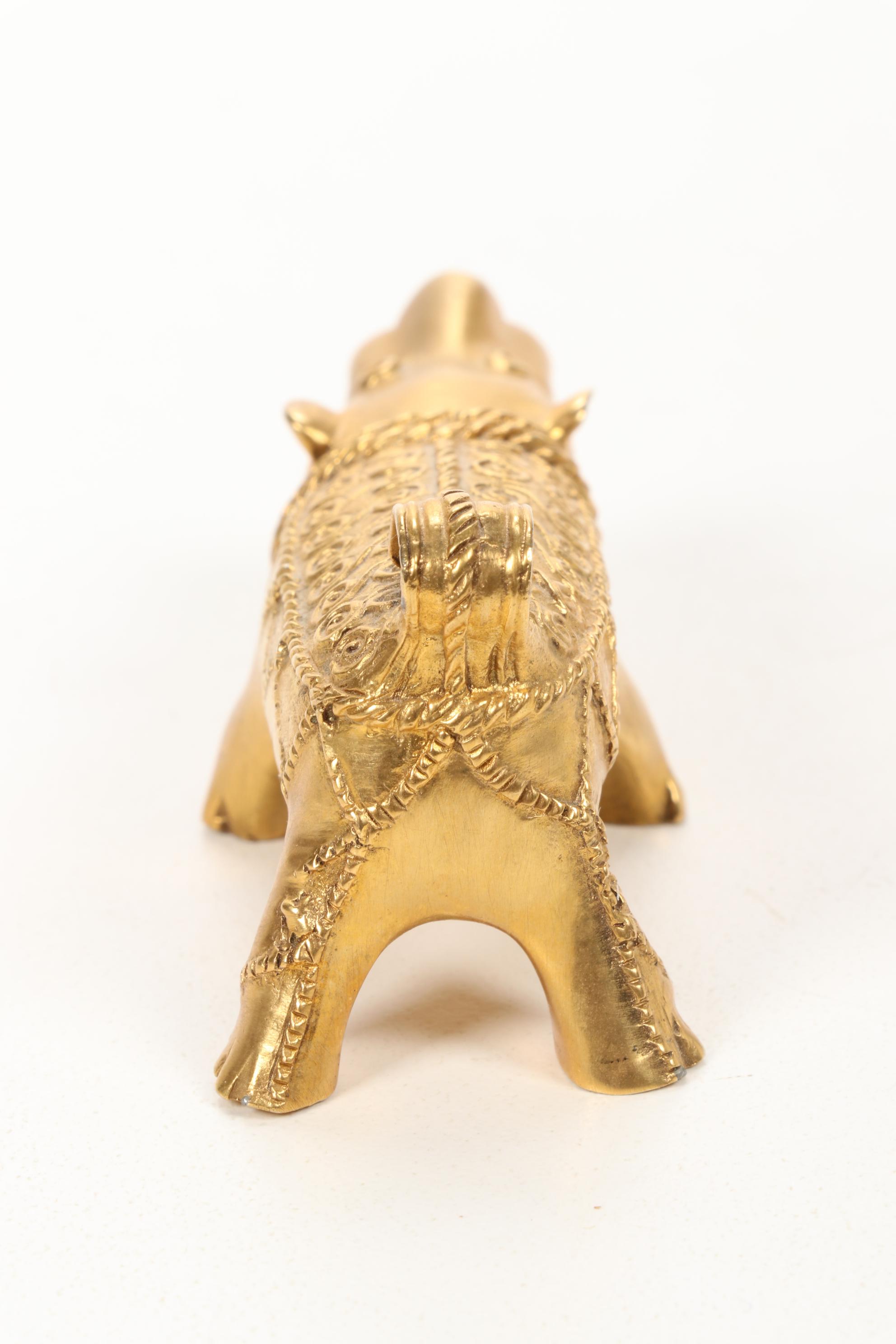 Gilt Bronze Hippo Figurine