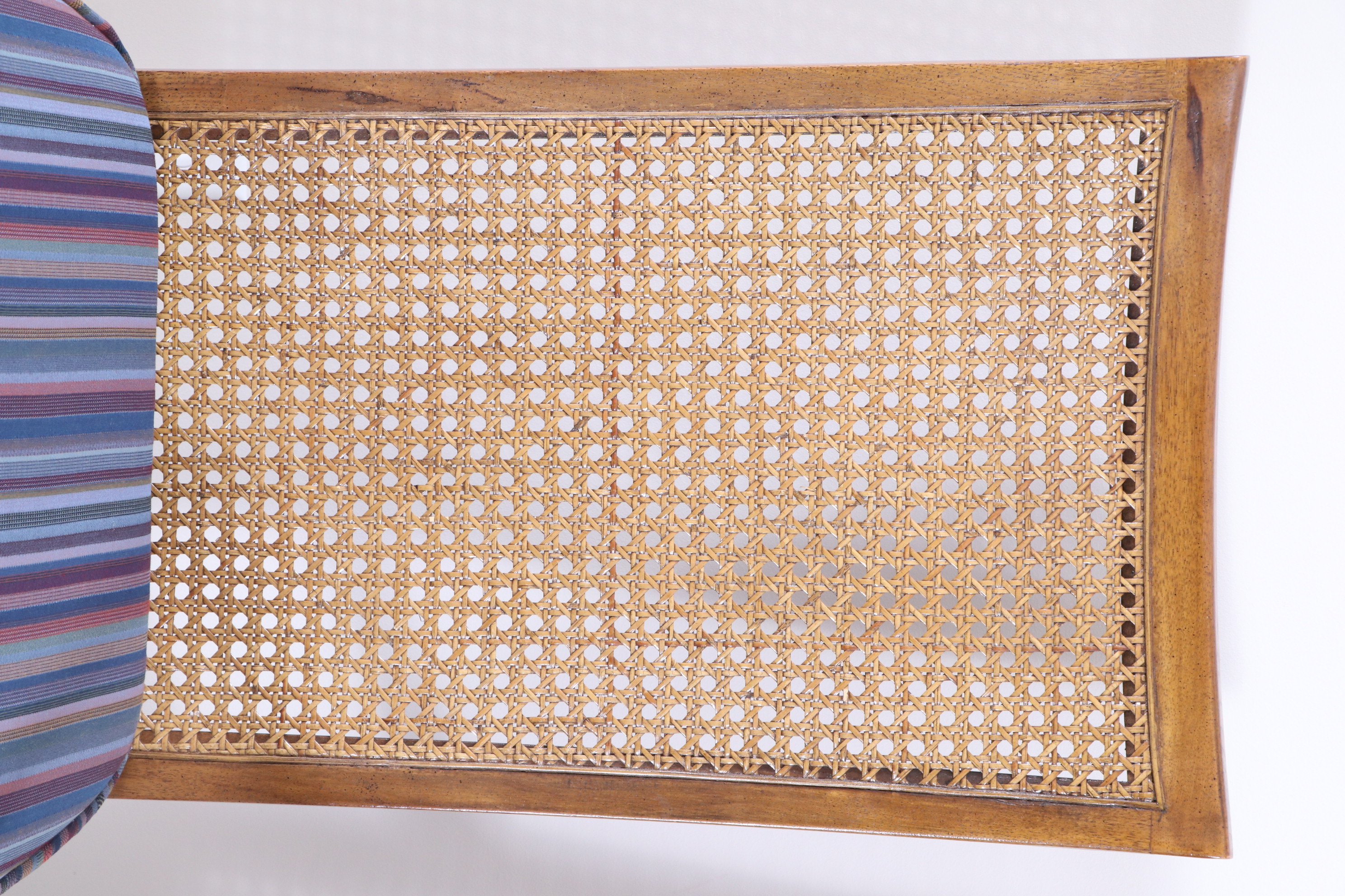 Drexel-Heritage "Accolade" Campaign Style Dining Table and Caned Chairs, c. 1980