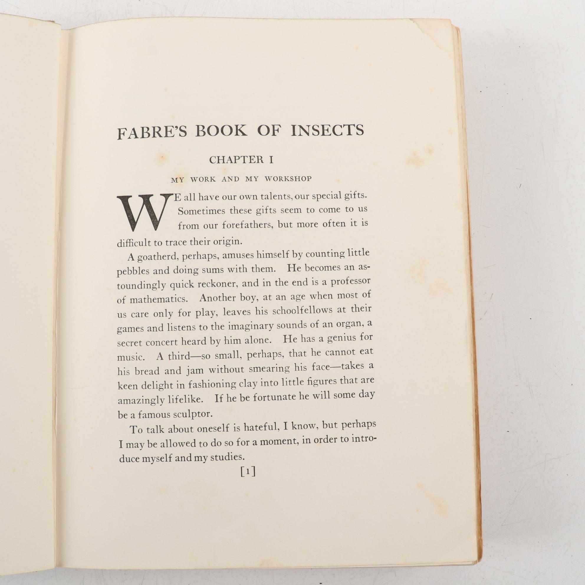 Illustrated "Fabre's Book of Insects" by Maud Margaret Key Stawell, 1935