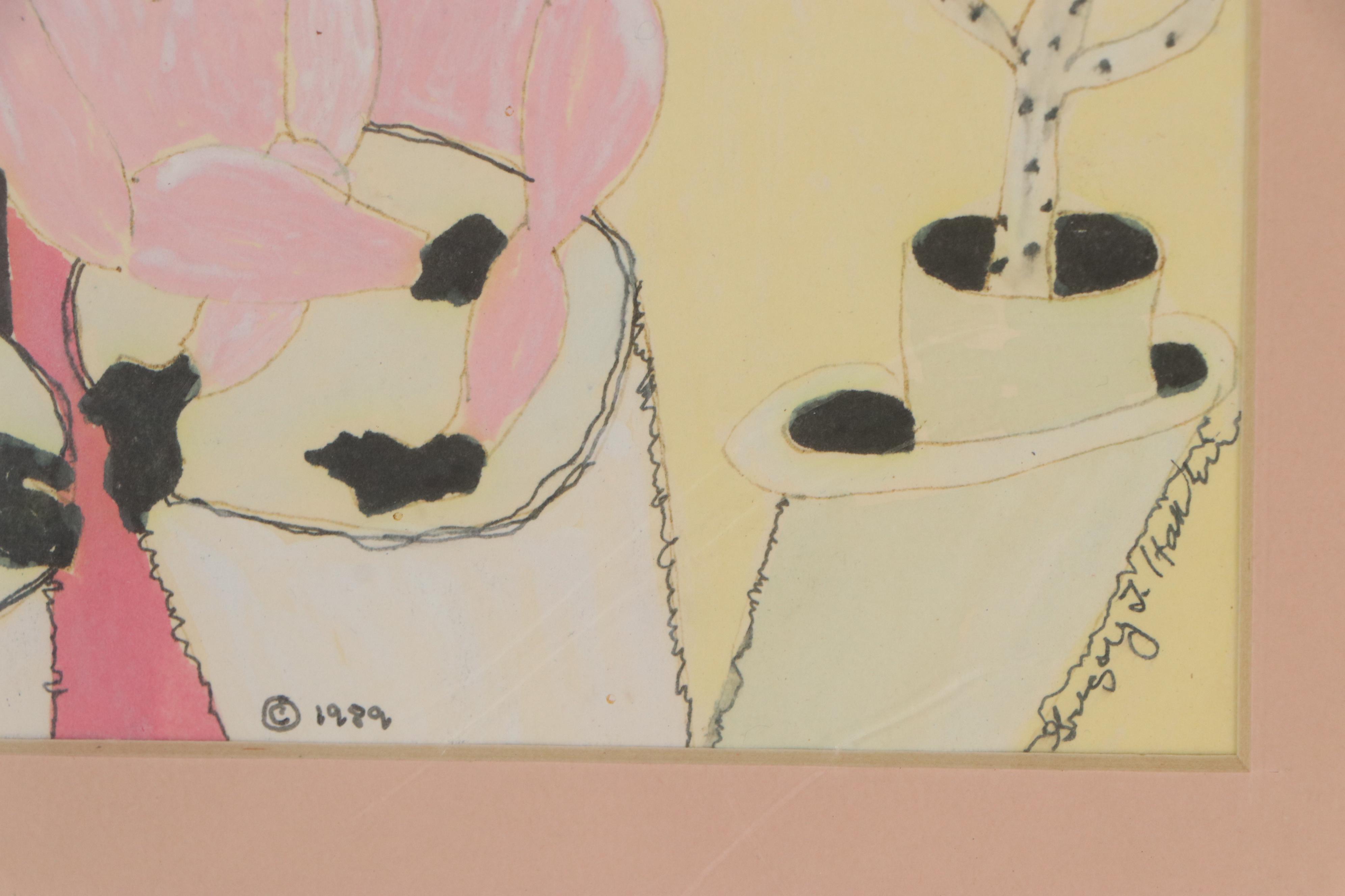 Gregory J. Hawkins Surreal Ink and Watercolor Paintings, 1989