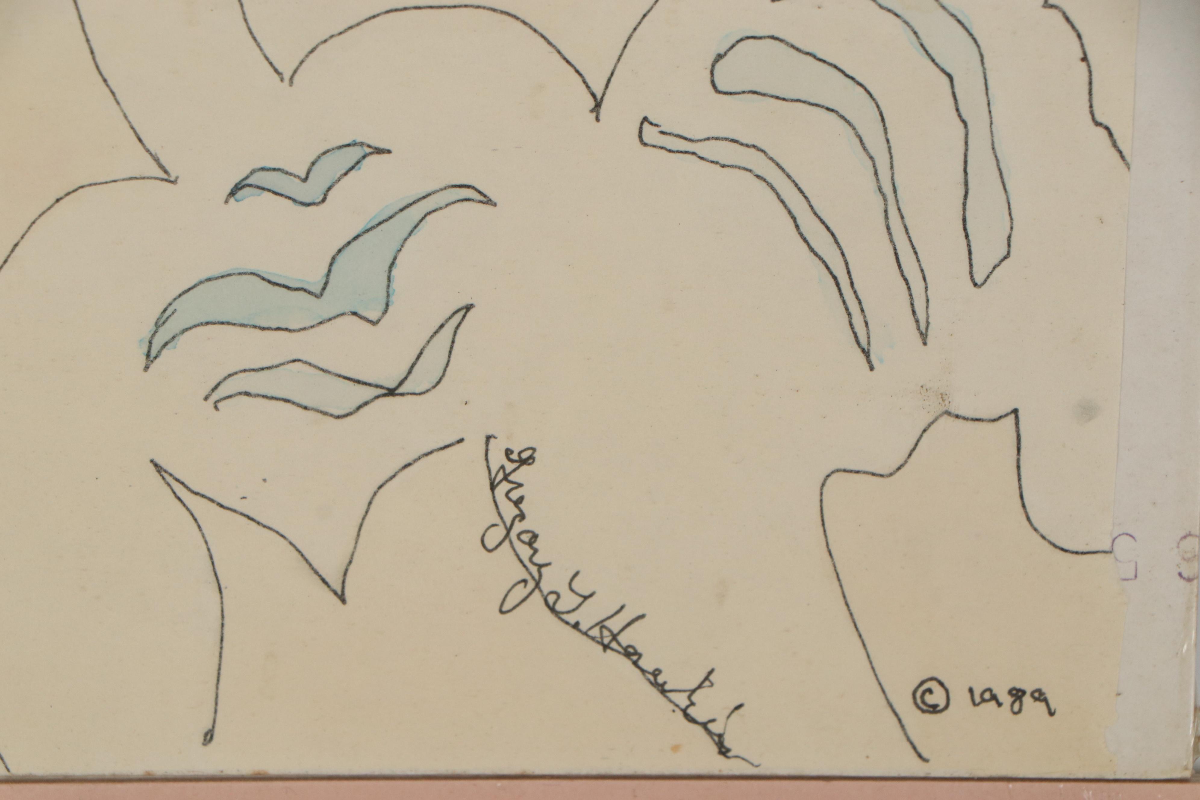 Gregory J. Hawkins Surreal Ink and Watercolor Paintings, 1989