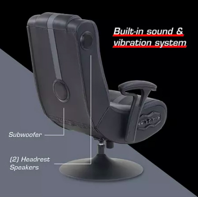 True Innovations Pedestal Gaming Chair with Built in Sound and Vibration System