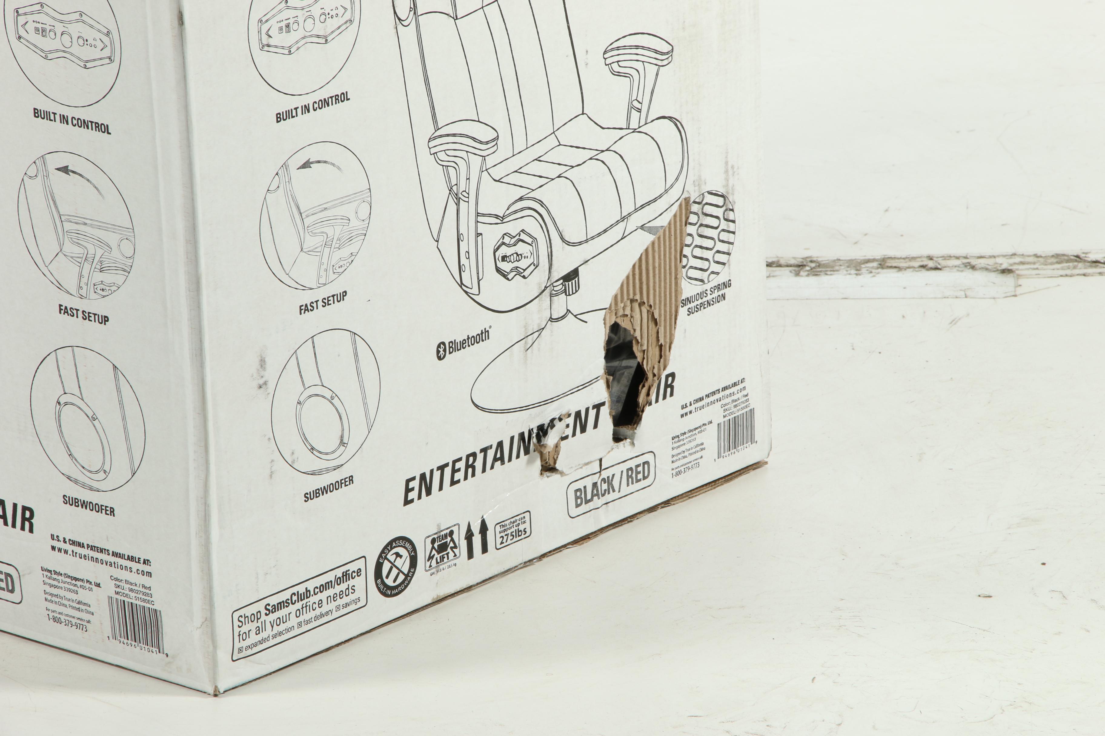 True Innovations Pedestal Gaming Chair with Built in Sound and Vibration System