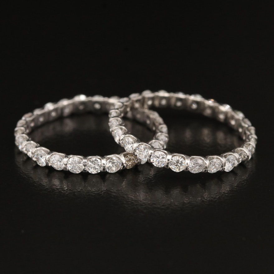 Platinum 2.00 CTW Diamond Eternity Bands