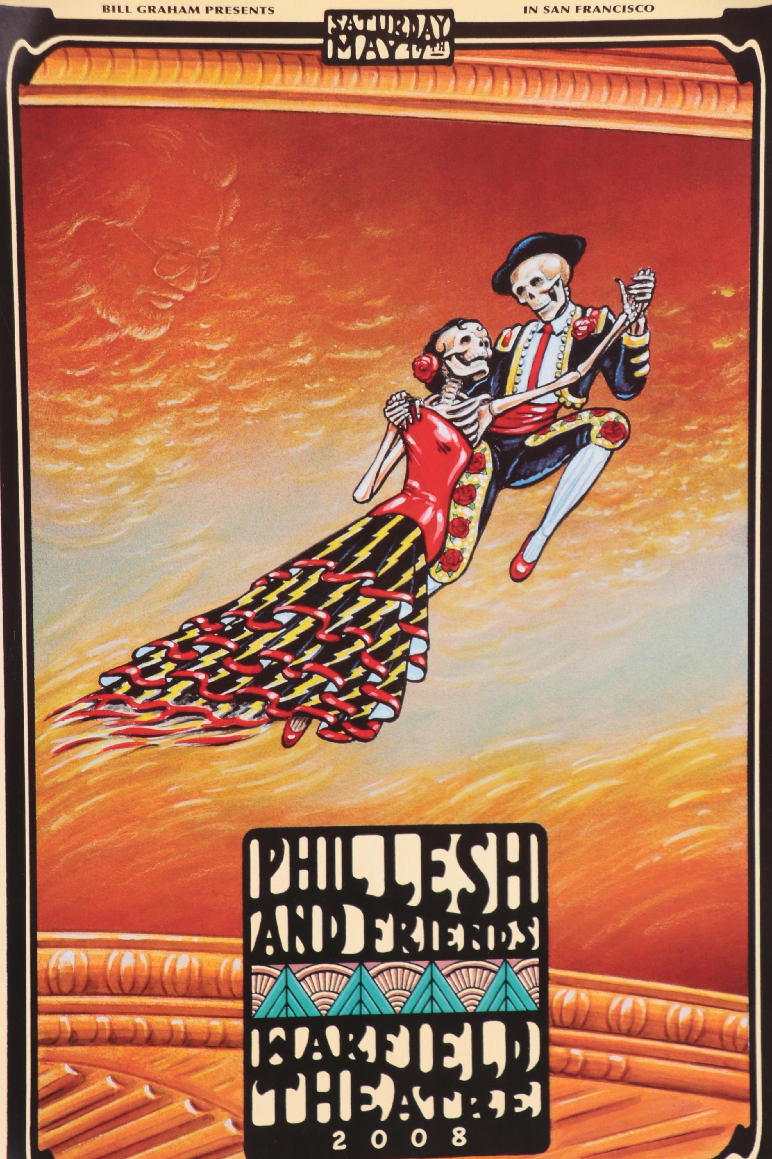 Bill Graham Offset Lithograph Phil Lesh Concert Posters after Dennis Larkins