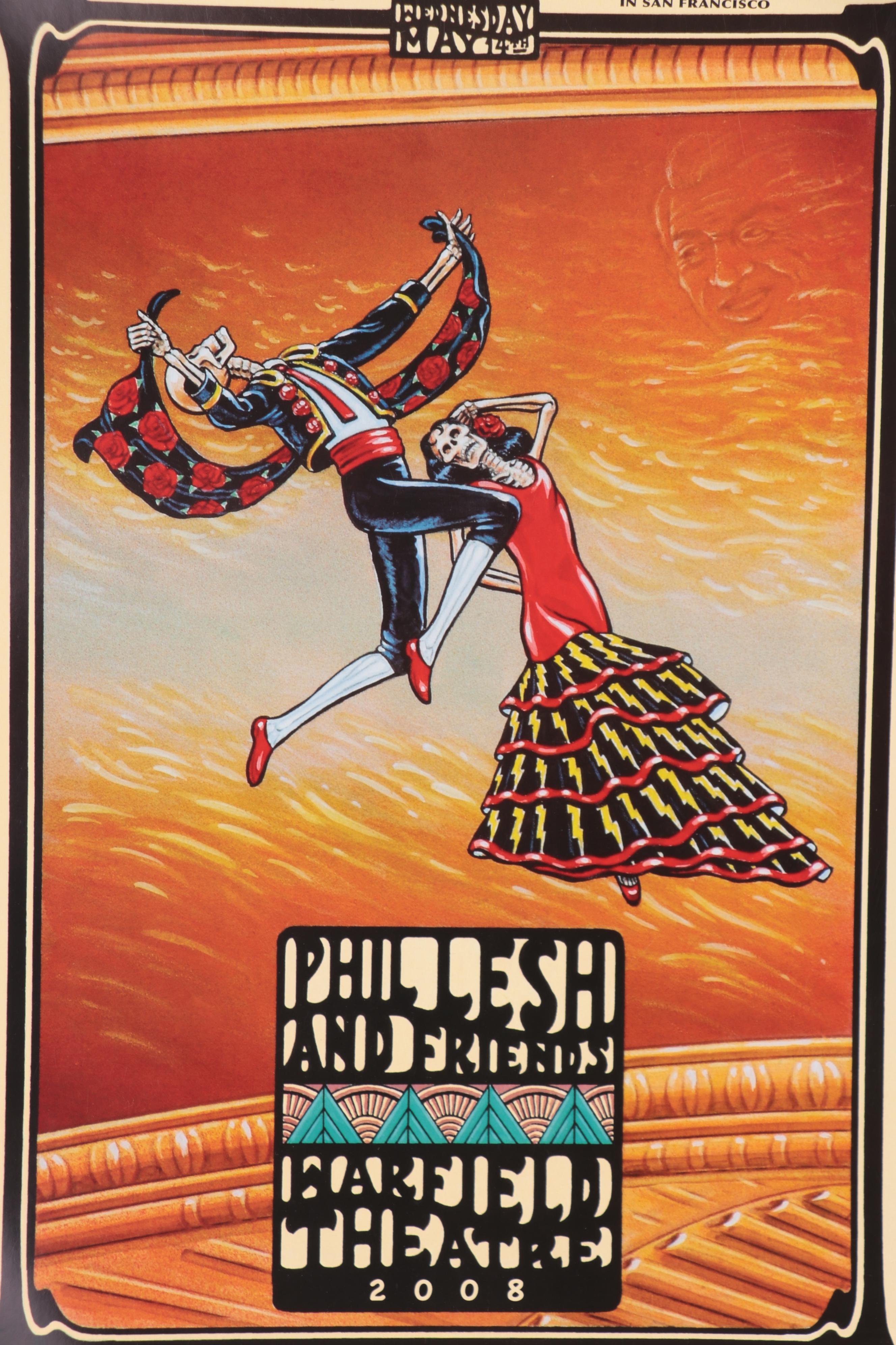 Bill Graham Offset Lithograph Phil Lesh Concert Posters after Dennis Larkins