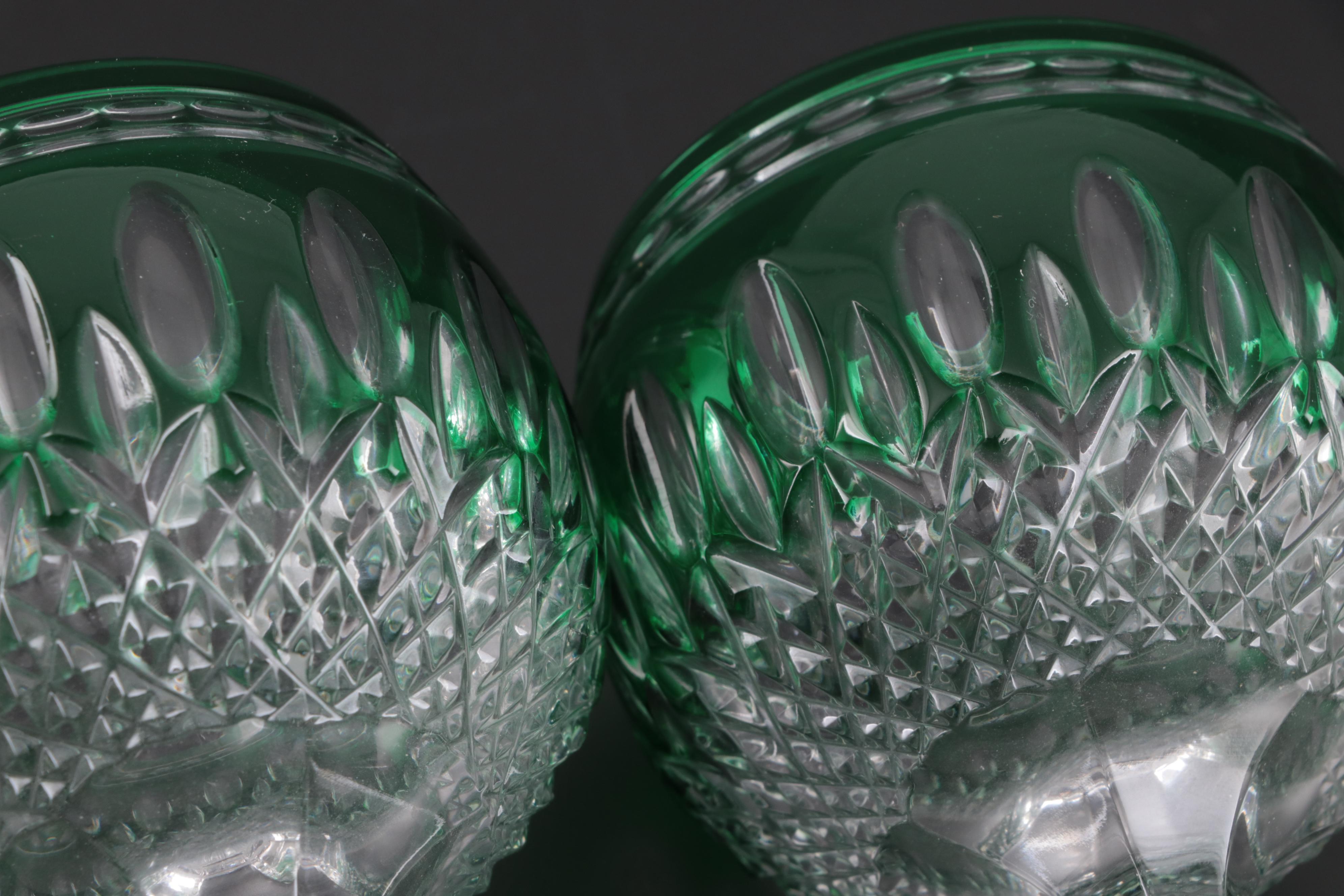 Waterford Crystal Emerald "Clarendon" Hock Wine Glasses