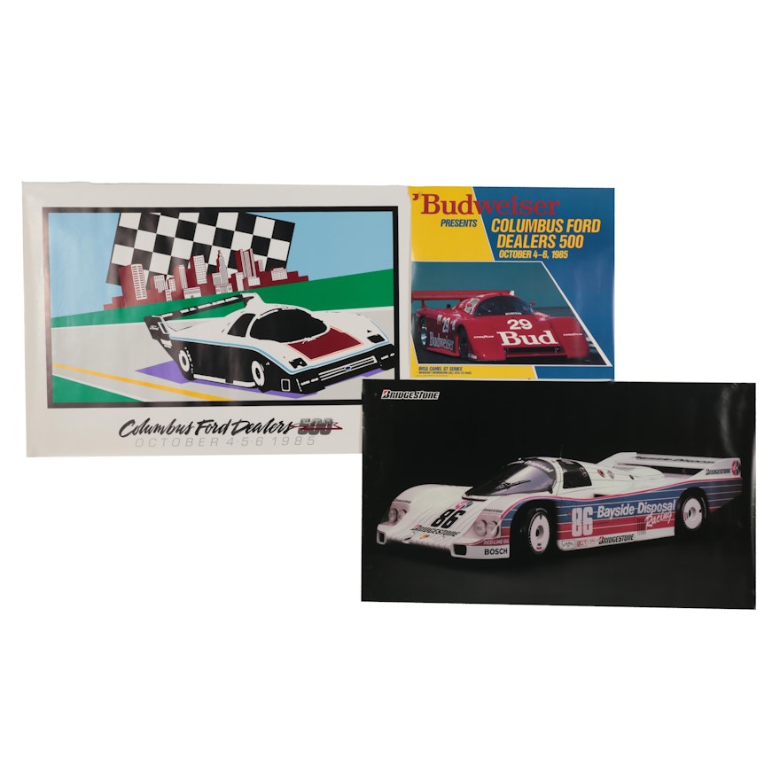 Lithograph and Offset Lithograph Car Event Posters and Advertisement