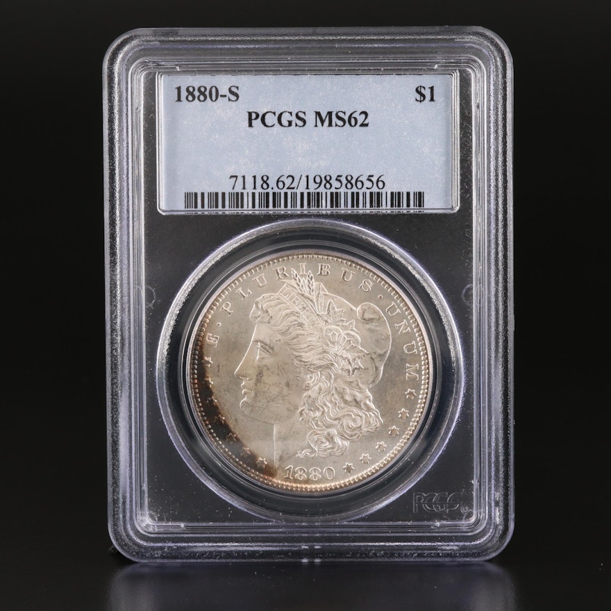 PCGS Graded MS62 1880-S Morgan Silver Dollar